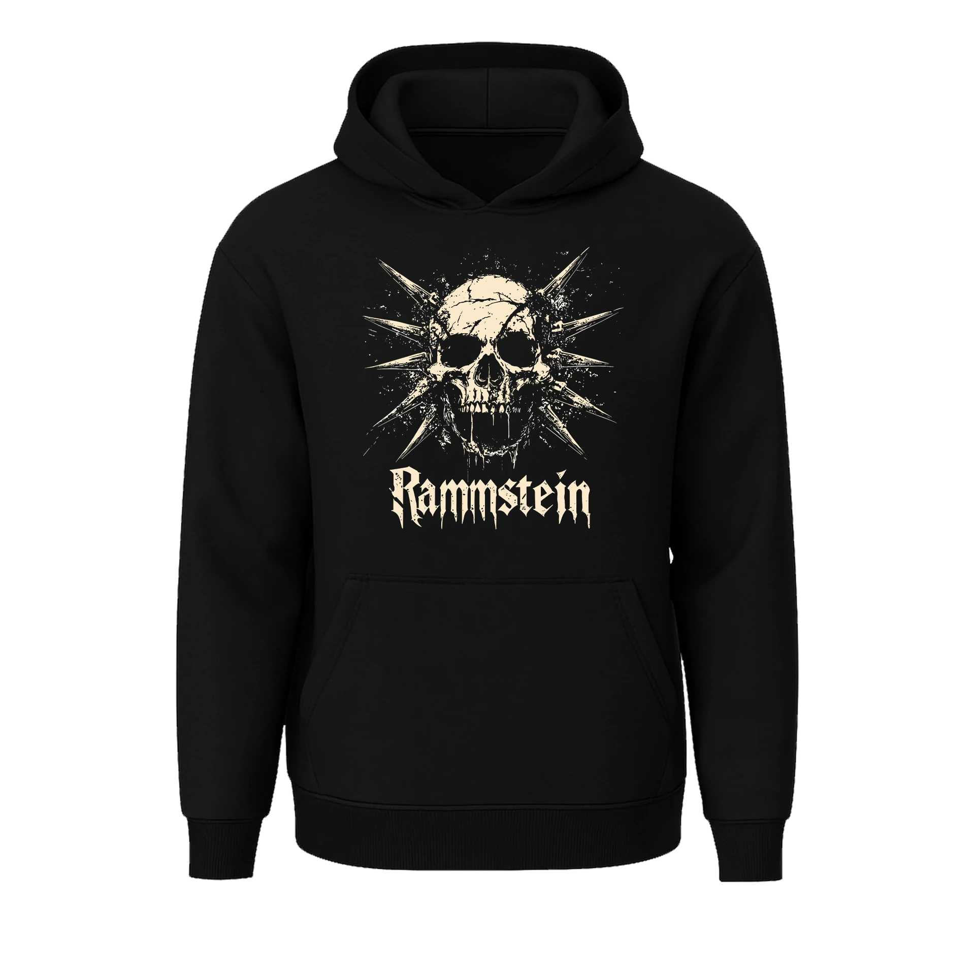 Rammstein Skull  Ön  Baskılı (Unisex Hoodie)