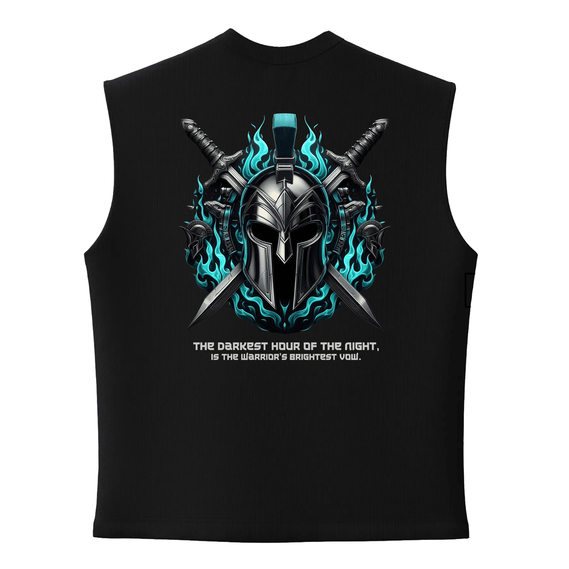  The darkest hour of the night, is the warrior's brightest vow Önve Arka Baskılı    (Unisex Sleeveless Atlet )