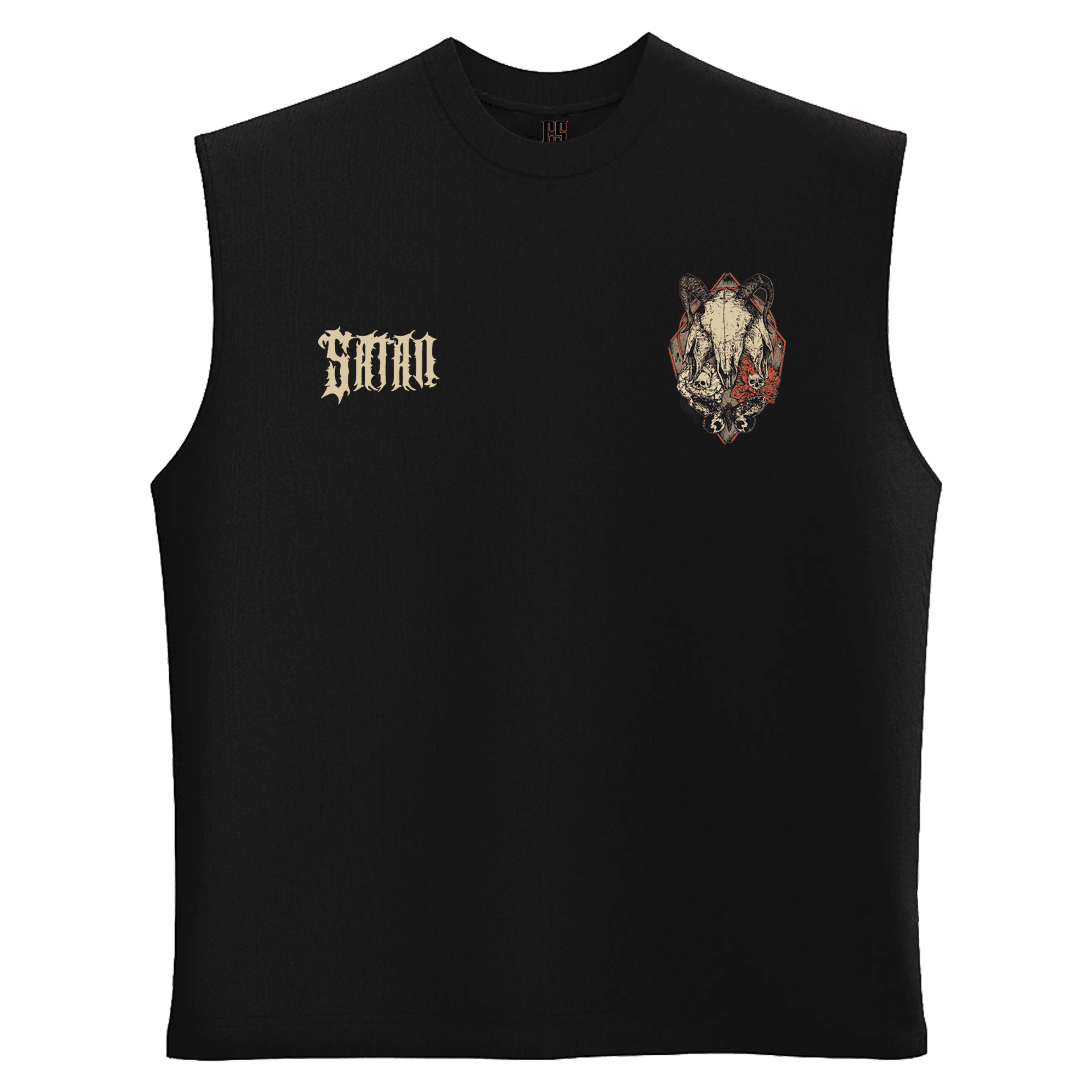  Satan Gothic  Series Ön ve Arka  Baskılı (Unisex Sleeveless Atlet )