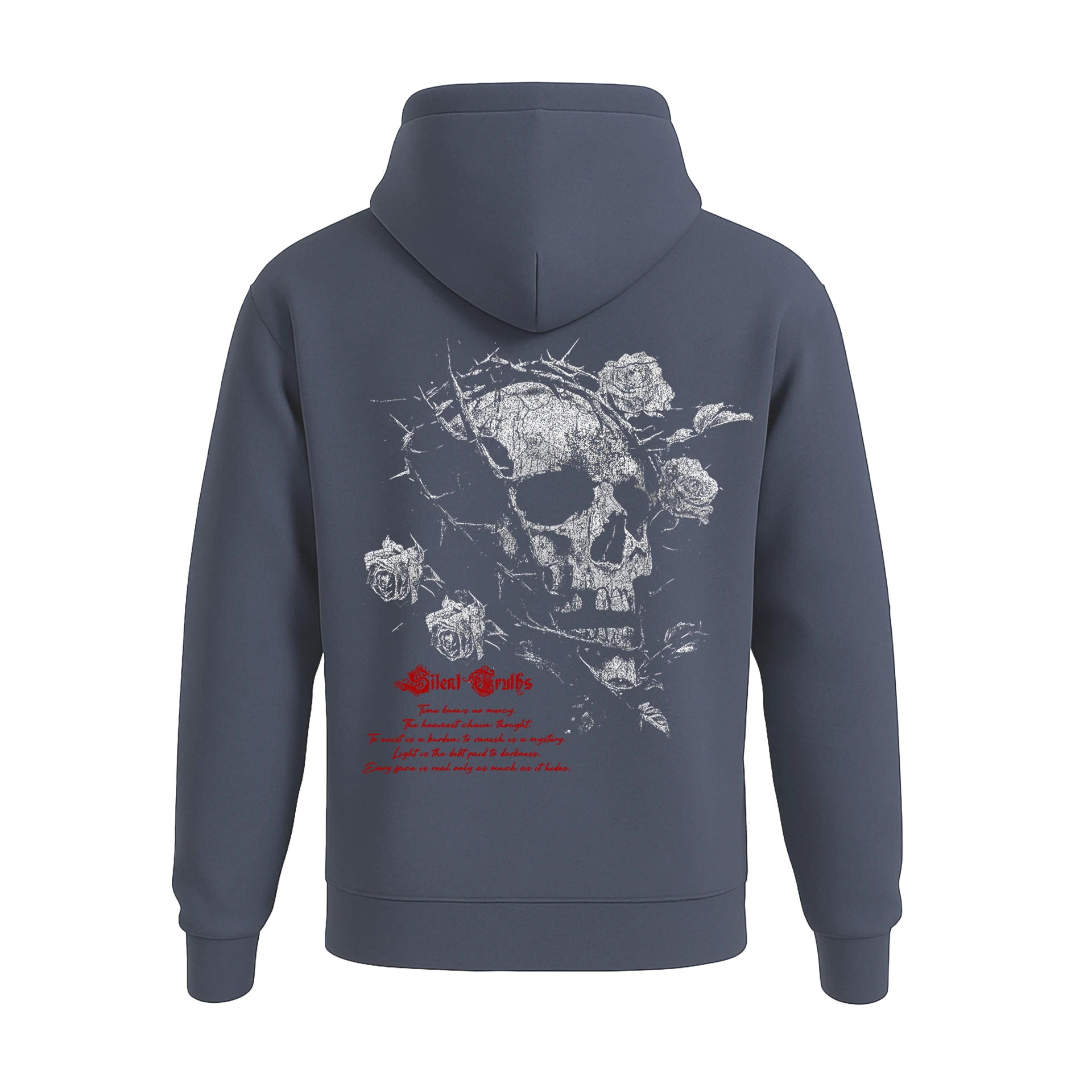 Silent Truths Skull  Ön ve Arka Baskılı  (Unisex Hoodie )