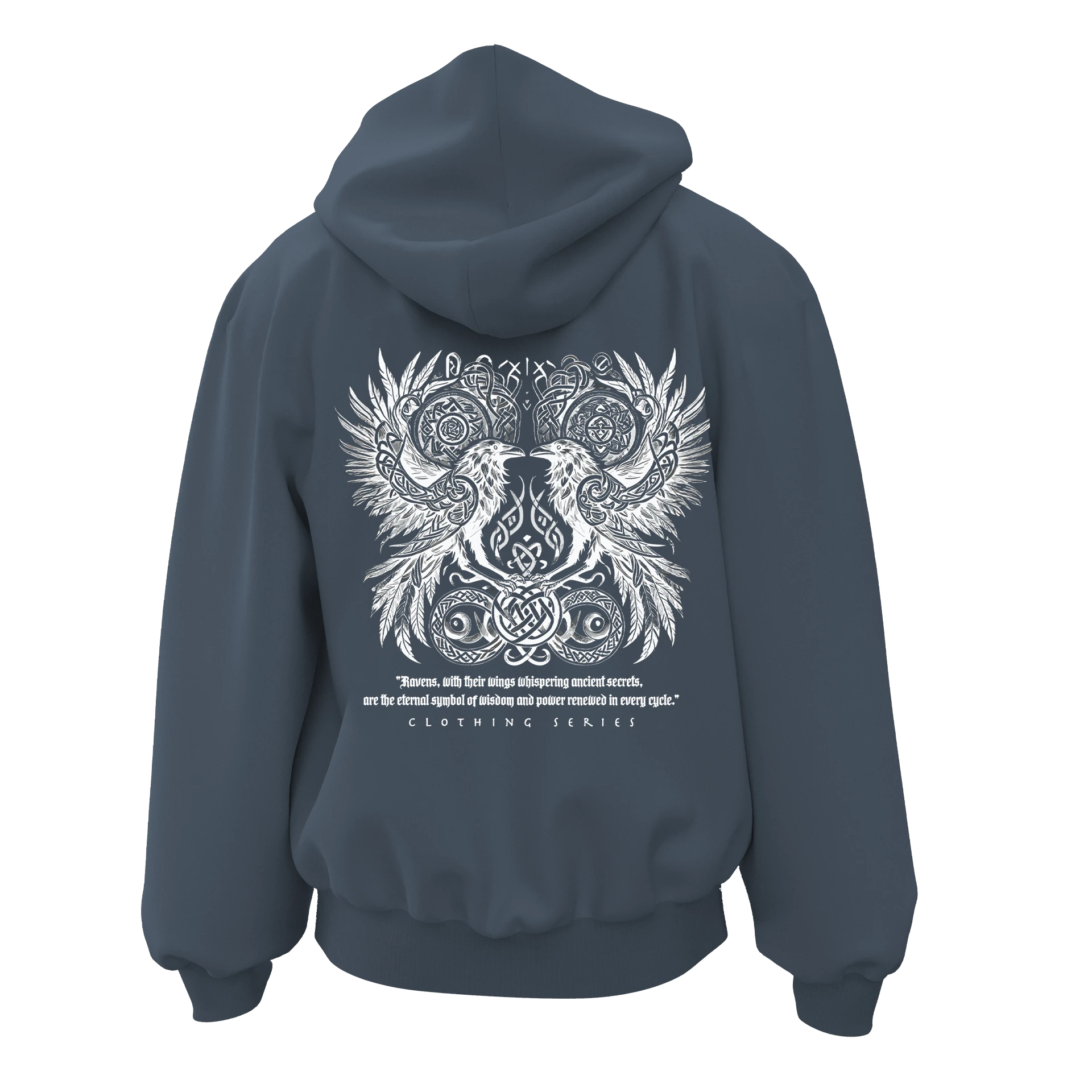 Ravens   Ön Arka Baskılı  Warrior Series (Unisex Fermuarlı Hoodie )