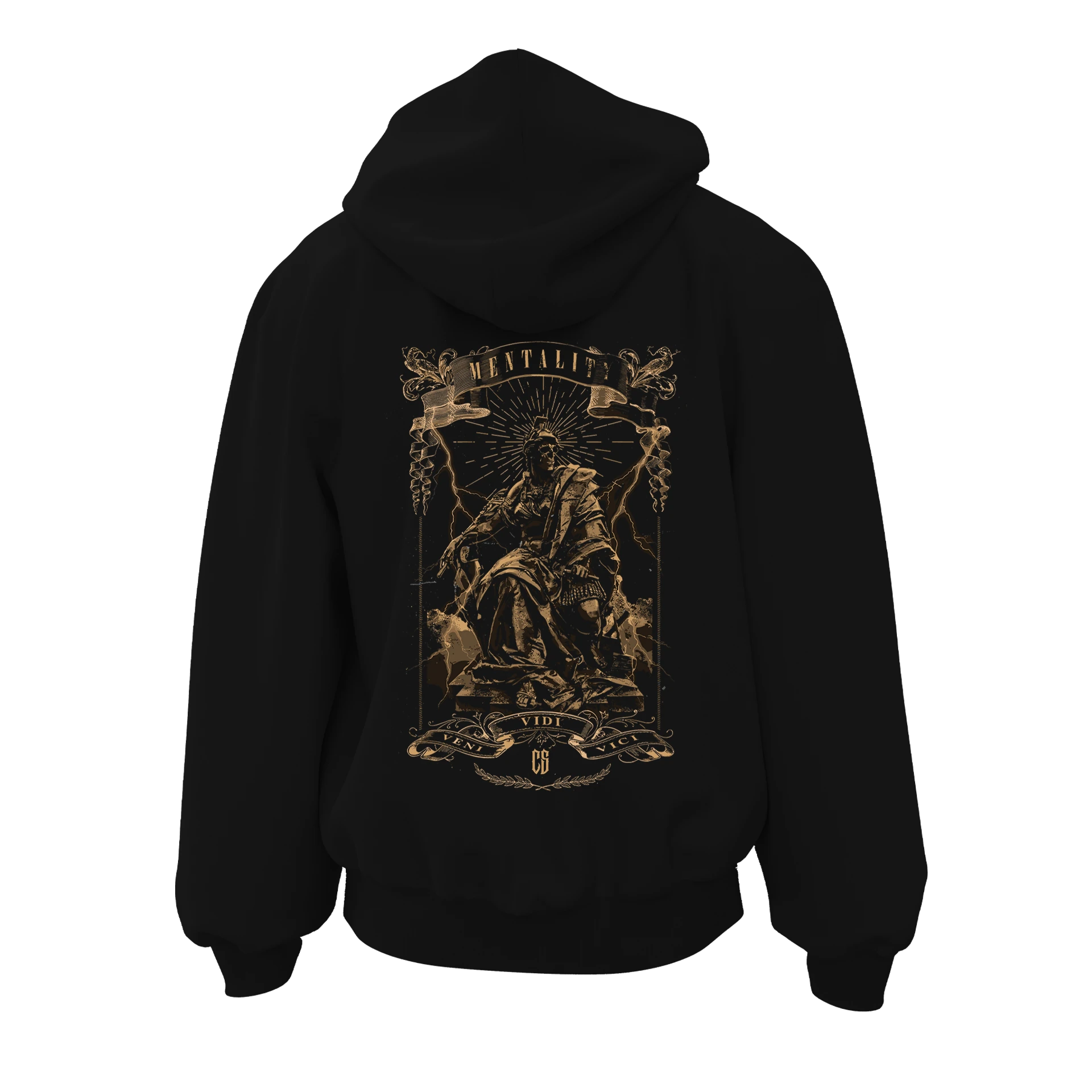 Mentality Veni Vidi Vici  Ön Ve Arka Baskılı (Unisex Fermuarlı Hoodie)