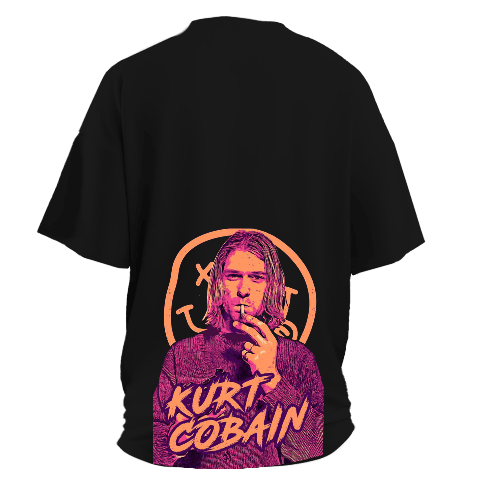 Nirvana Kurt Cobain Rock and Metal Series Ön Arka Baskılı (Unisex Tişört )