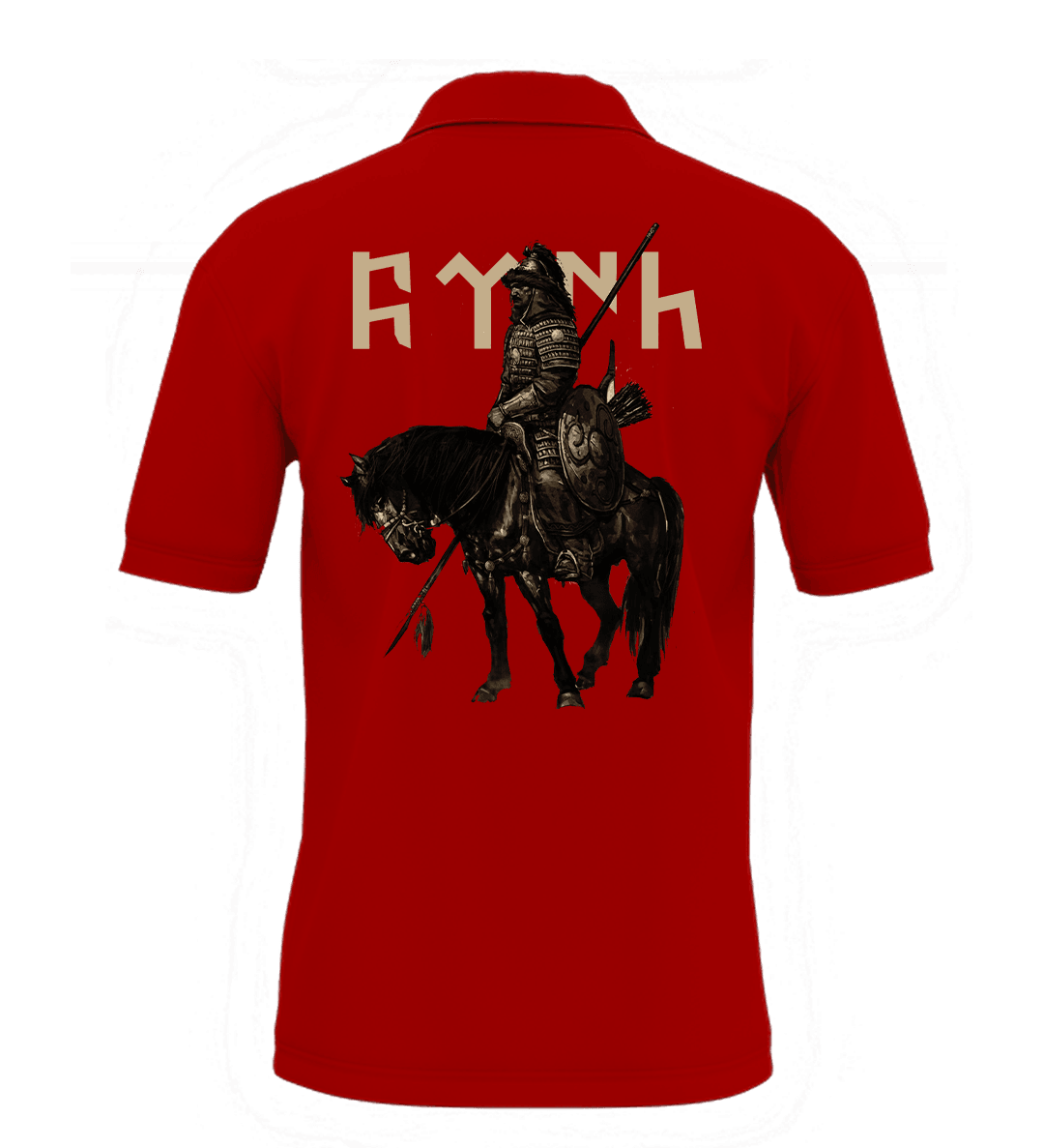 Türk Hakanı  Ön ve Arka  Baskılı Türk Serisi (Unisex Polo Yaka)