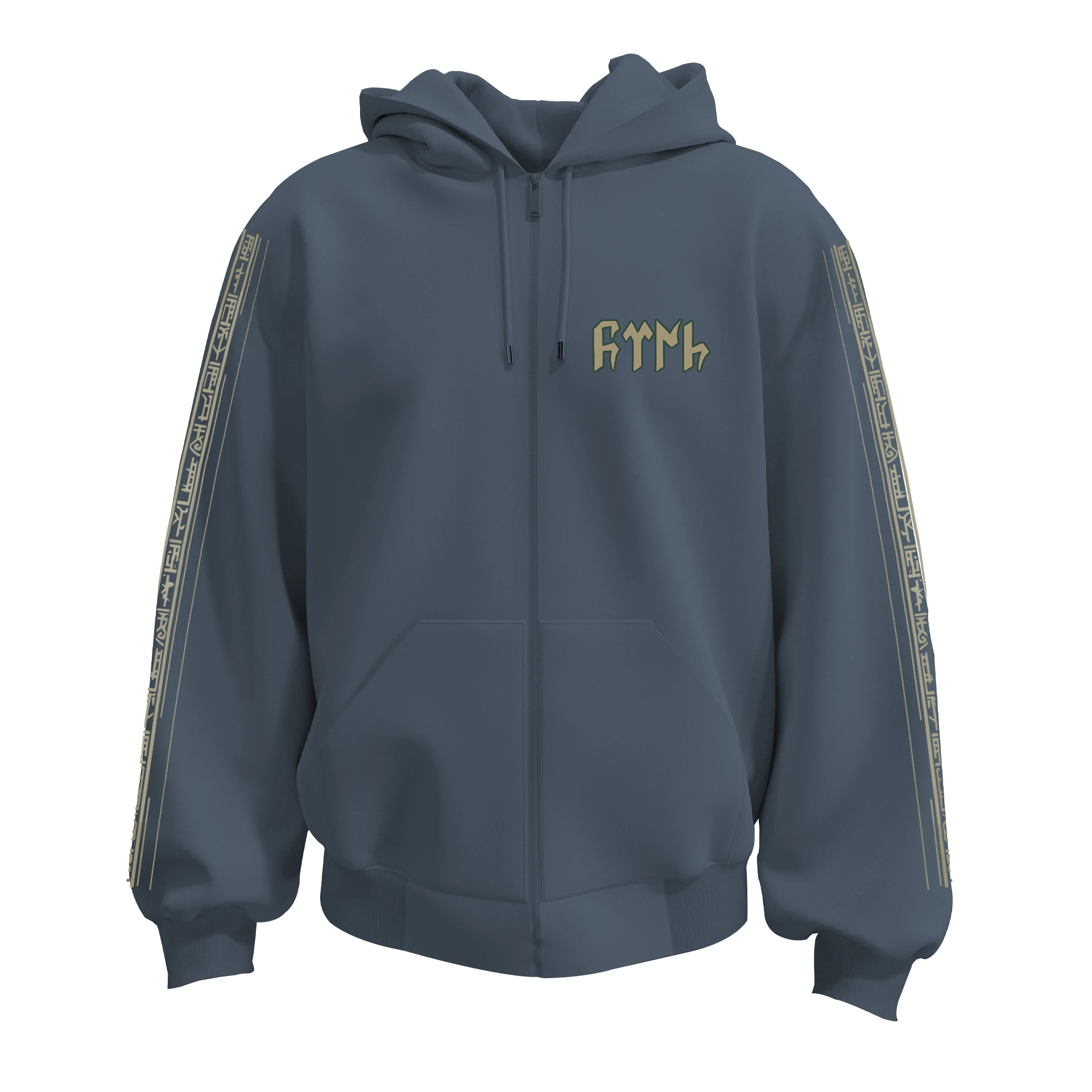 Değiliz Herkes Gibi Sıradan Hamdolsun Türk Yaratmış Yaradan Ön,Kol Ve Arka Baskılı Türk Serisi (Unisex Fermuarlı Hoodie )