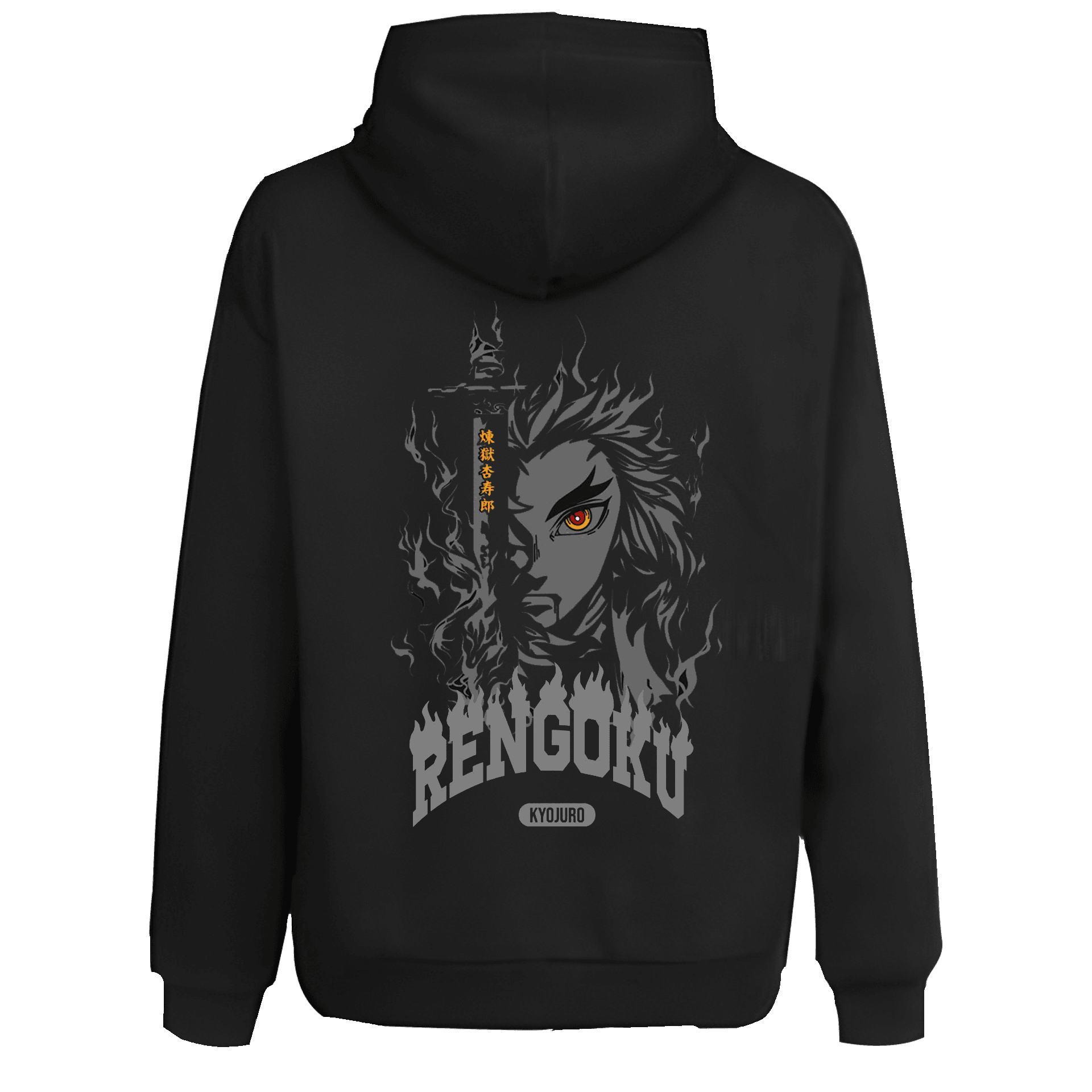Rengoku  Ön Nakışlı ve Arka BaskılıAnime Series (Unisex Hoodie)