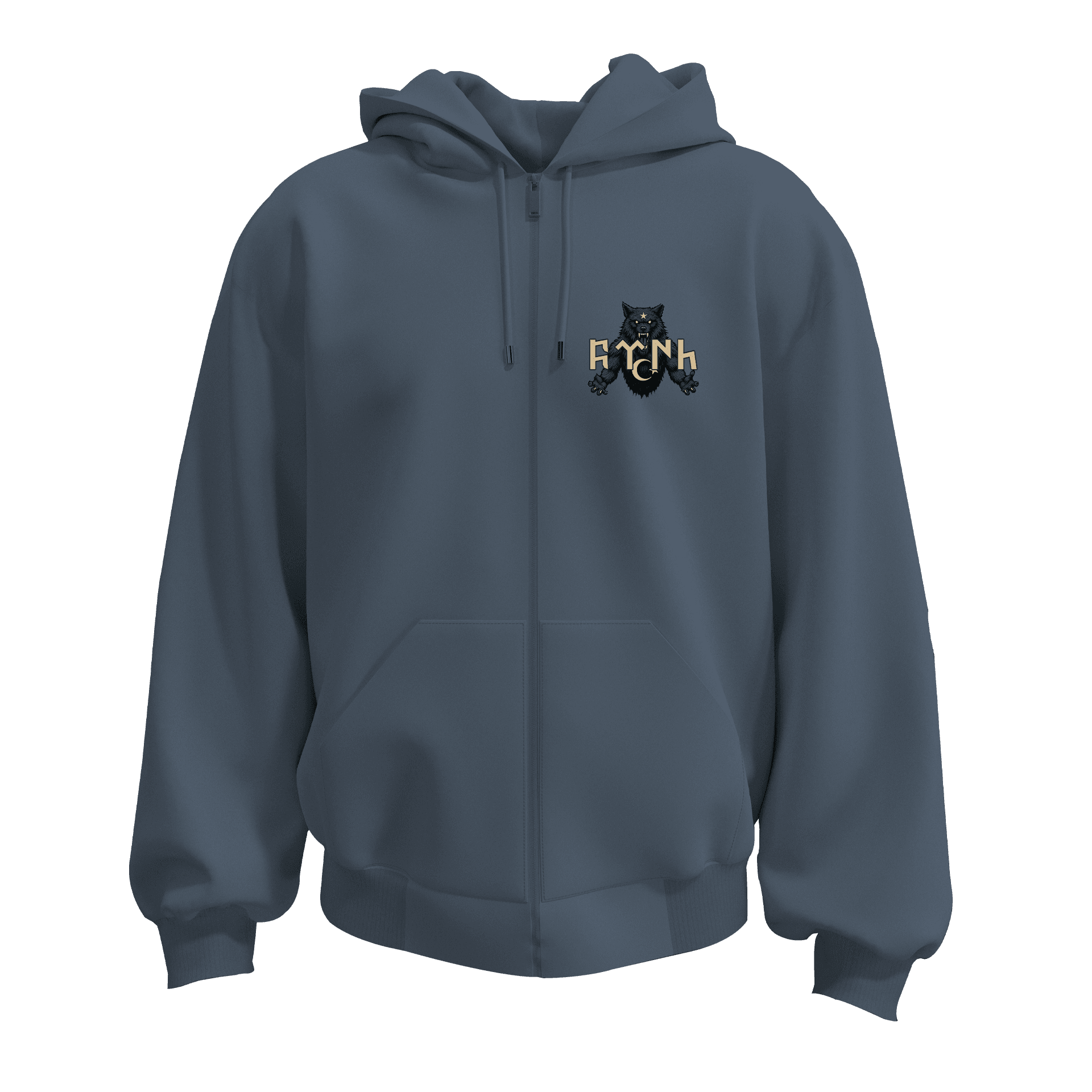 Çılgın Yürek Ön ve Arka Baskı Baskılı   (Unisex Fermuarlı Hoodie )