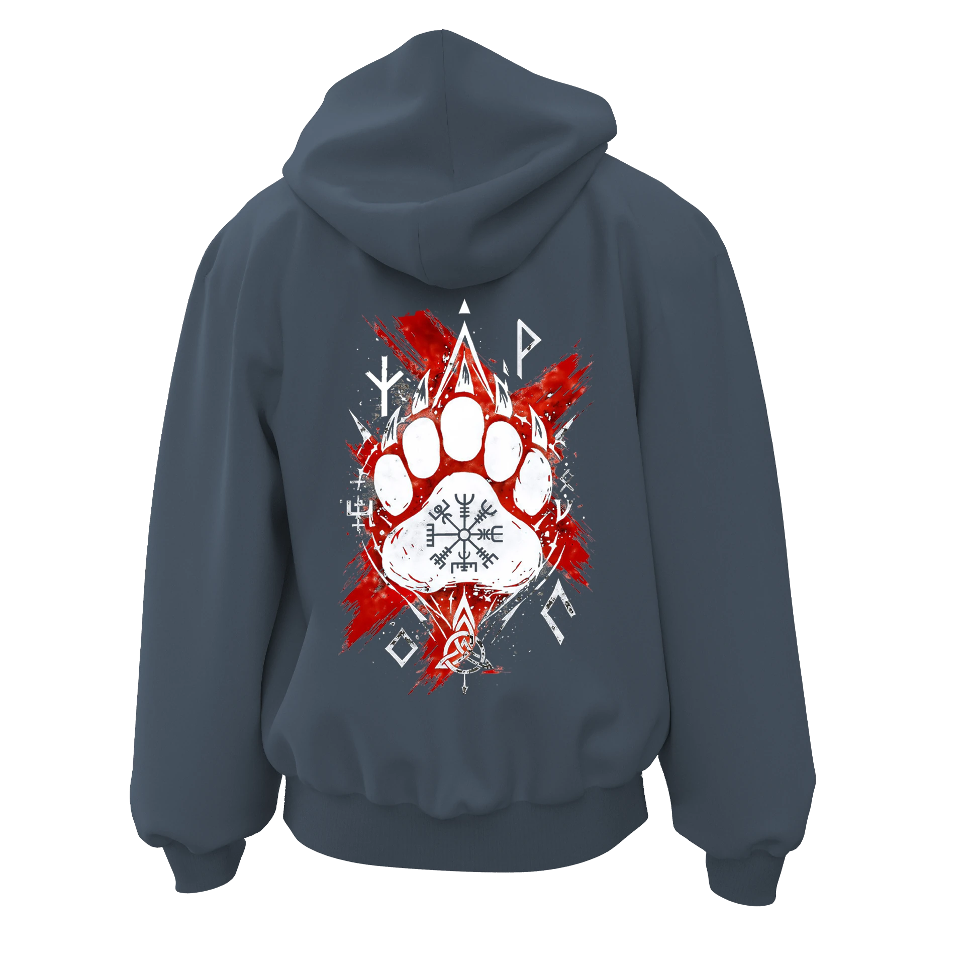   Feral Might Ön Ve Arka Baskılı  Nordic Series  (Unisex Fermuarlı Hoodie )