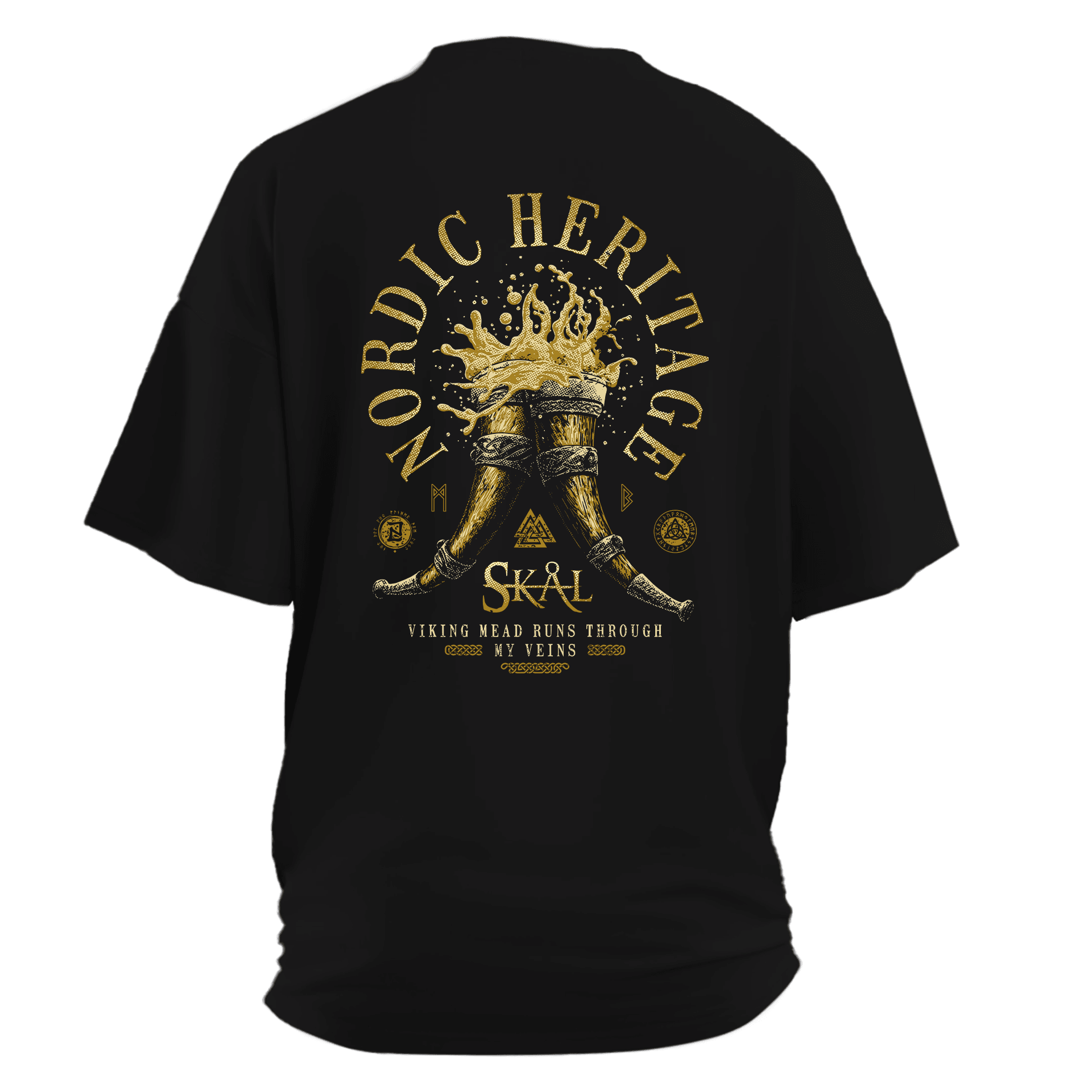 Nordic Heritage Ön Ve Arka Baskılı Nordic Series   Ön  ve Arka Baskılı Nordic(Unisex Tişört)