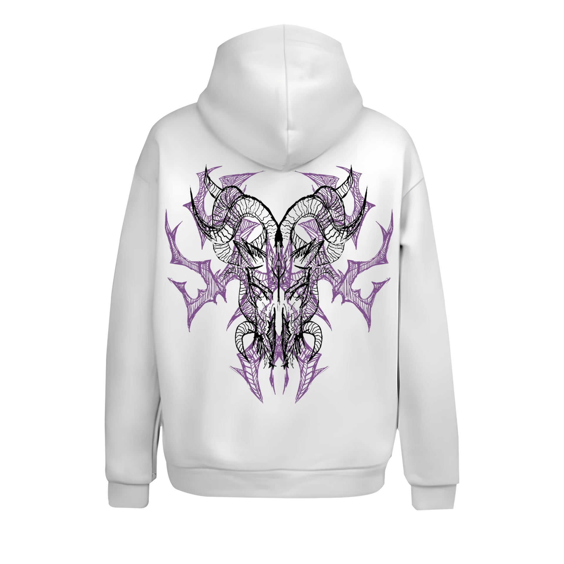 Devil Sketch Ön ve Arka Baskılı  (Unisex Hoodie )