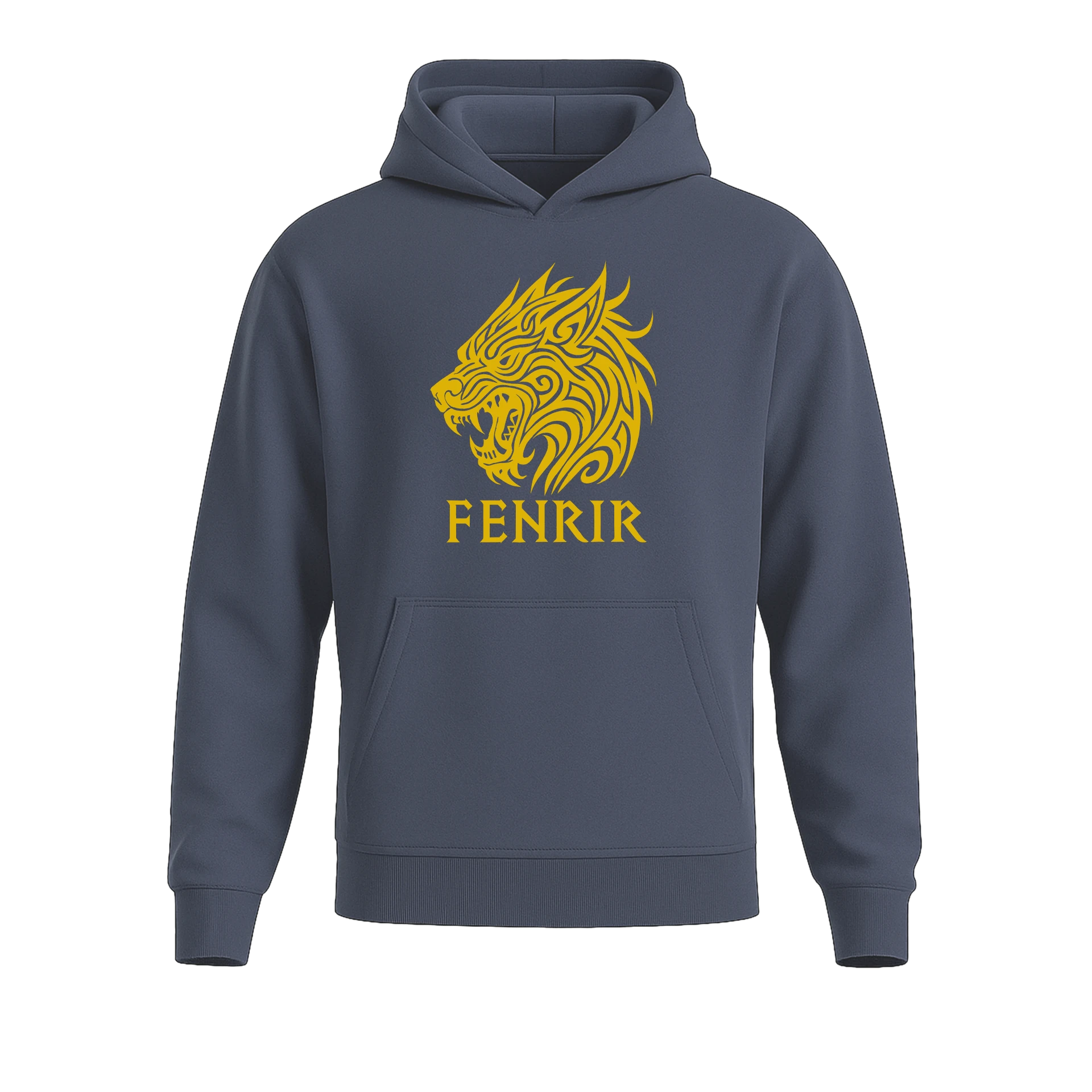 Fenrir III Ön  Nakışlı  Nordic  (Unisex Hoodie)