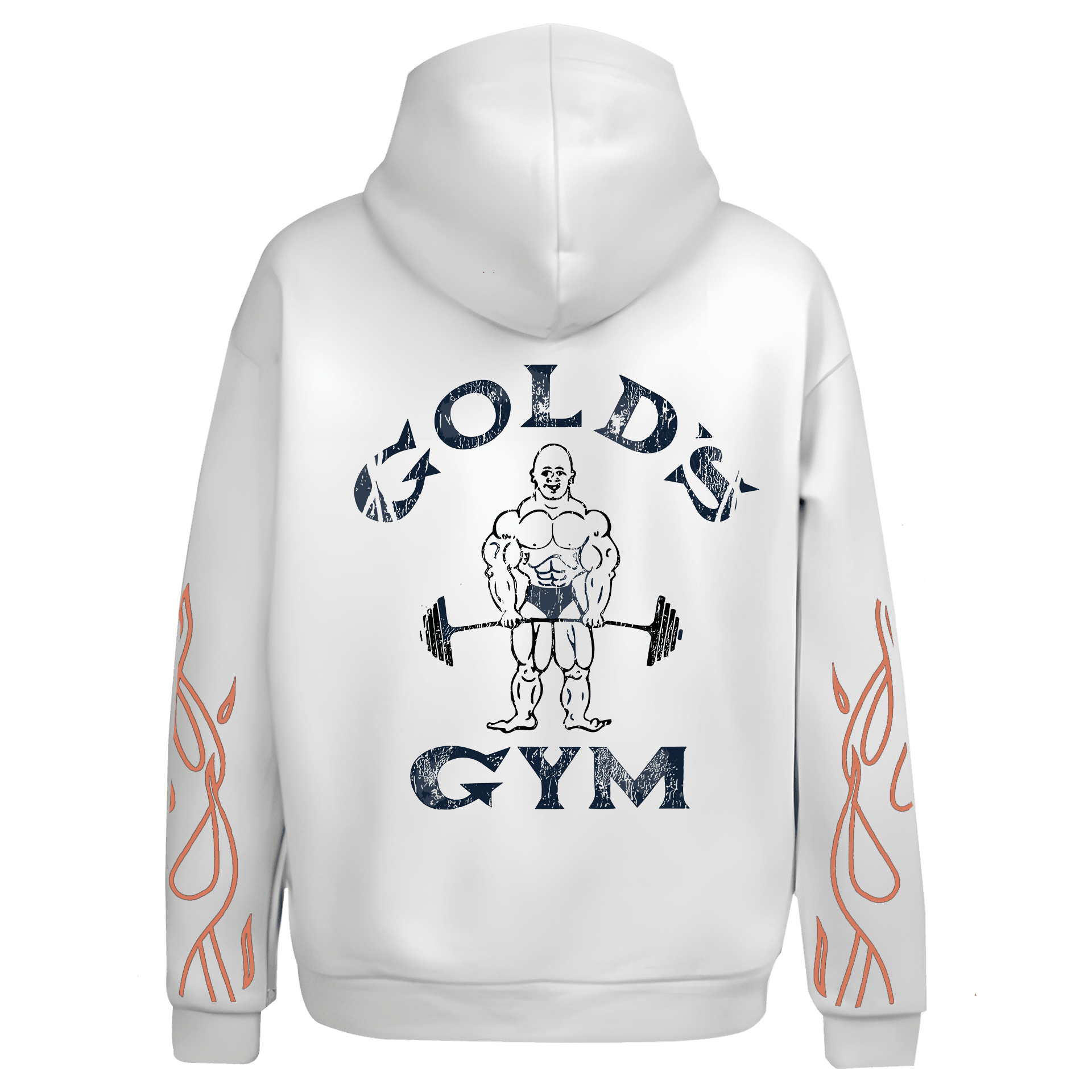 Gold's Gym  Spor Series Ön Arka ve Kol Baskılı (Unisex Hoodie)