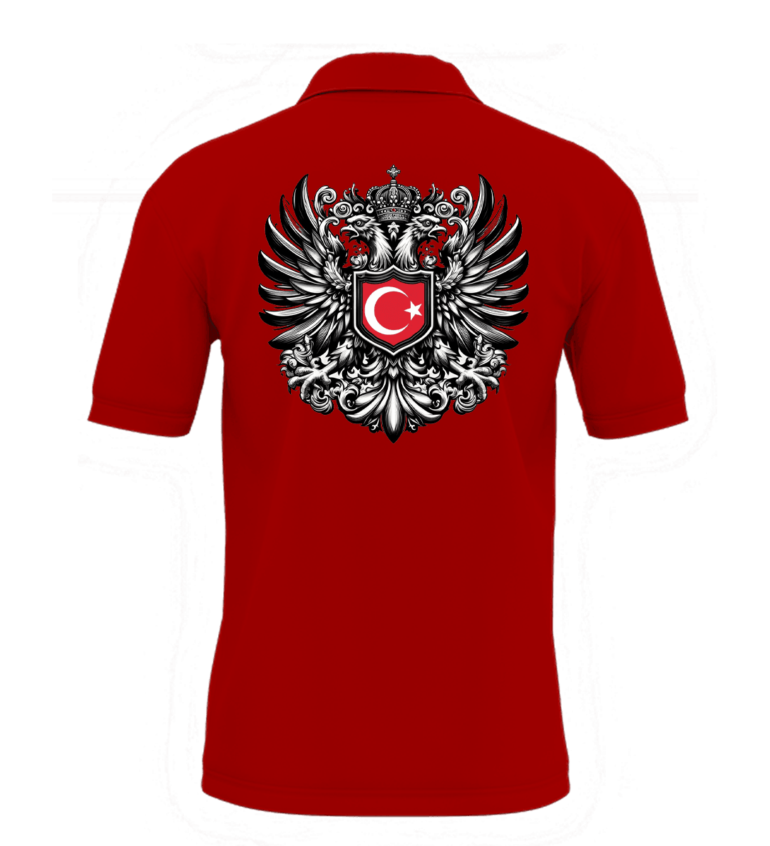 Türk Kartalı Ön Ve Arka  Baskılı (Unisex Polo Yaka)