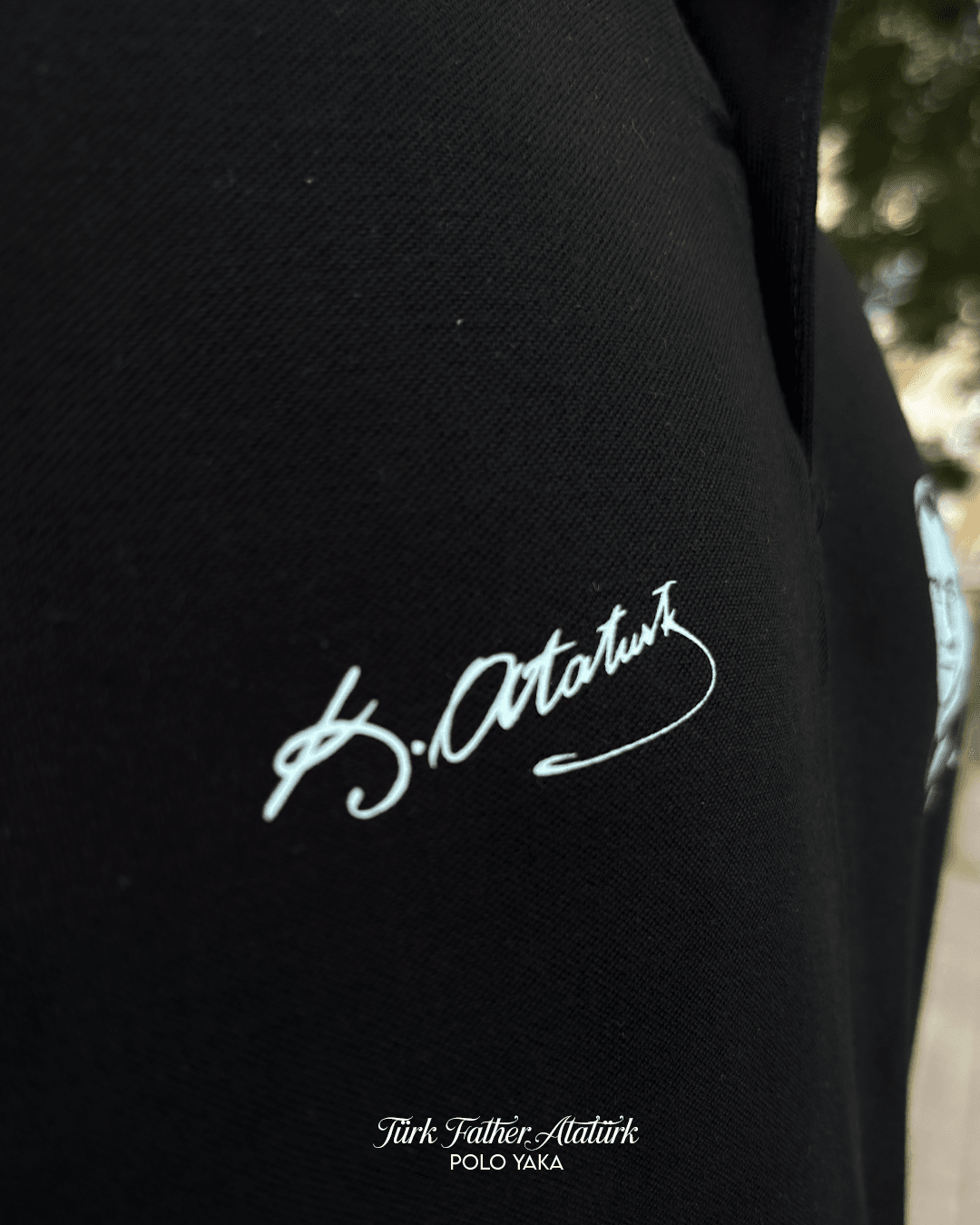Türk Father Atatürk  Ön  Baskılı (Unisex Polo Yaka)
