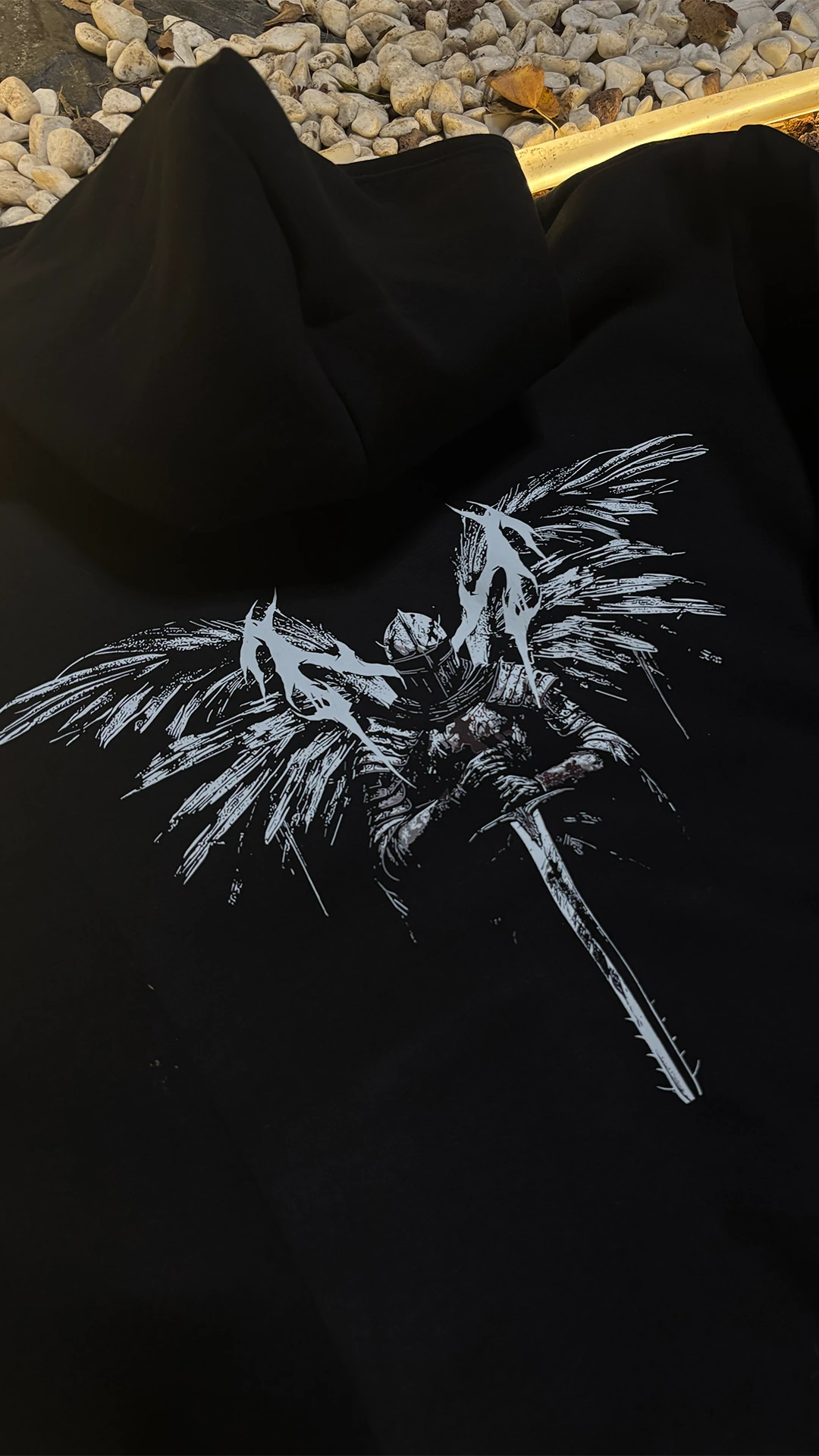Winged Knight    Ön Ve Arka Baskılı (Unisex Hoodie )