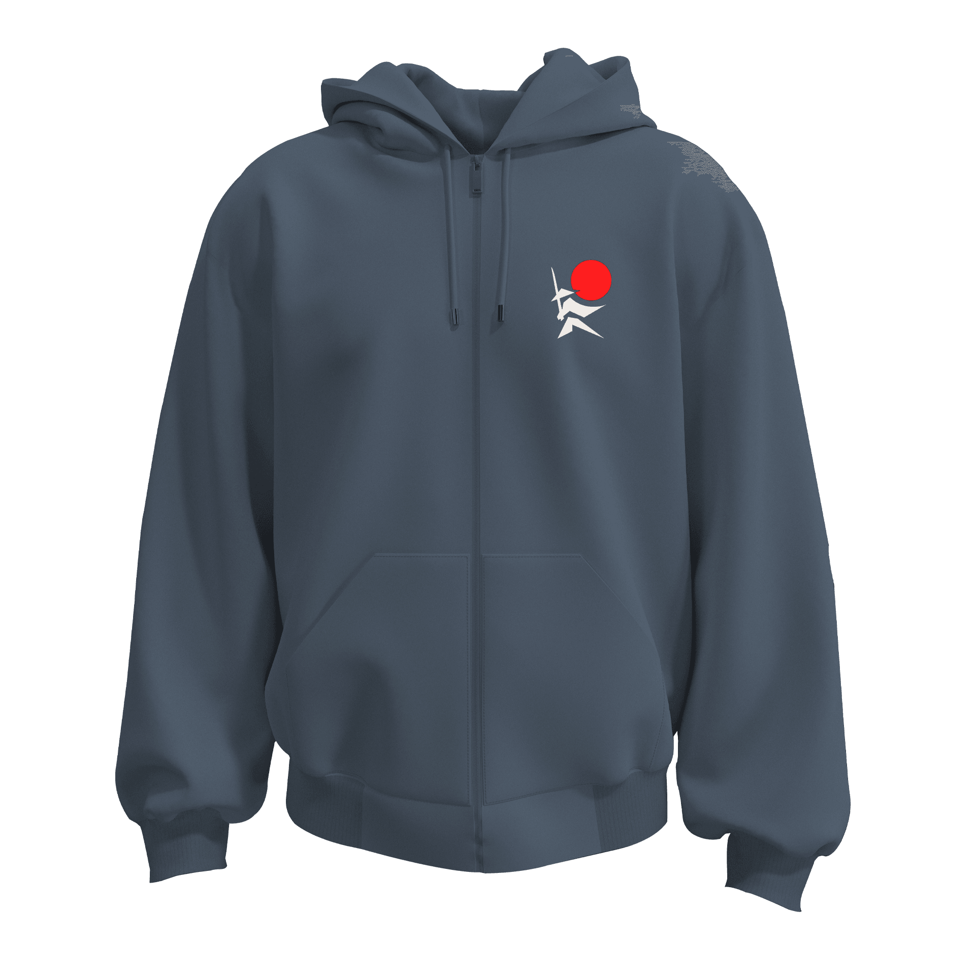 The Sharpness of the sword comes from the will of its master.  Ön Nakışlı Arka Baskılı  Warrior Series(Unisex Fermuarlı Hoodie )
