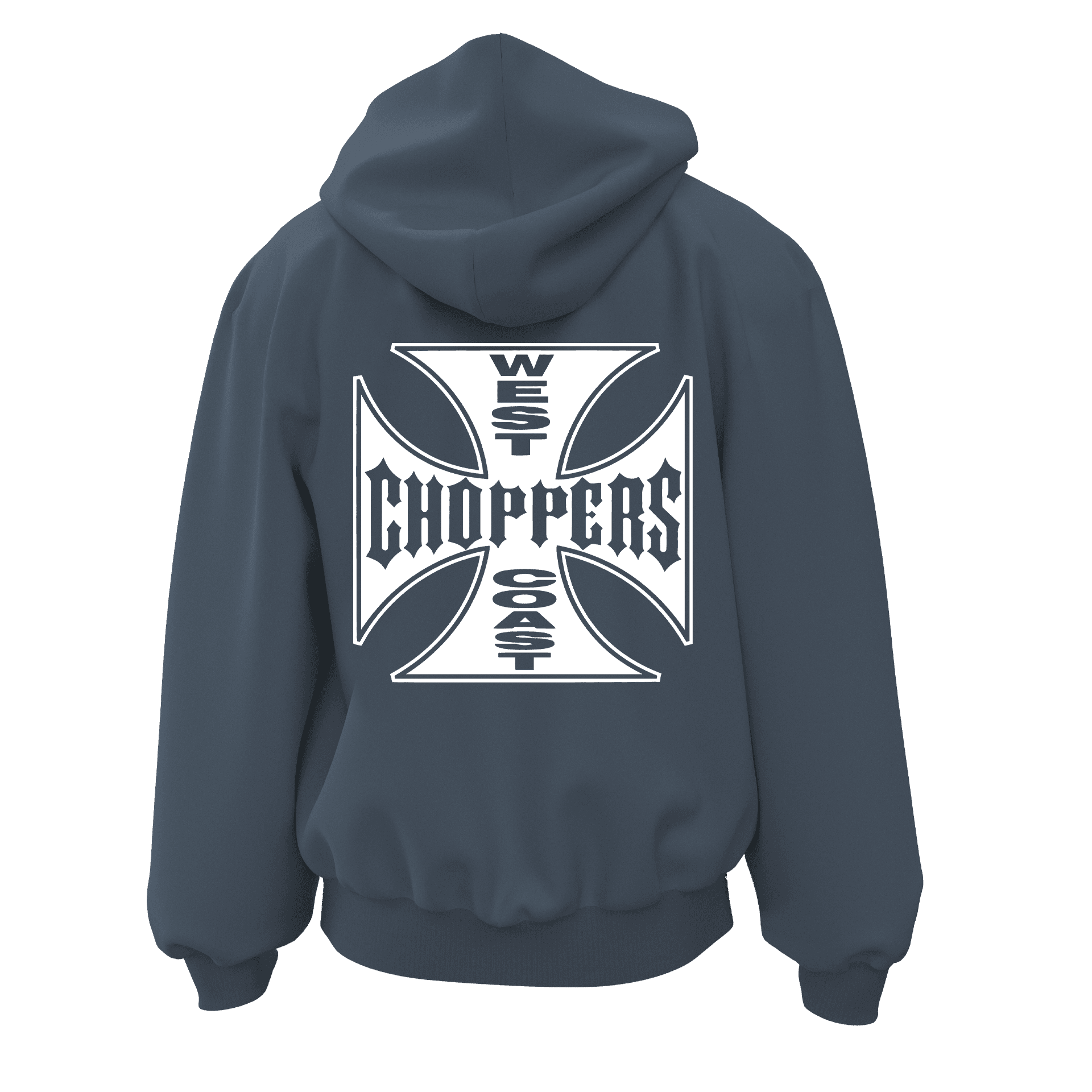 West Chopper Ön Ve Arka  Baskılı  Moto Series (Unisex Fermuarlı Hoodie )