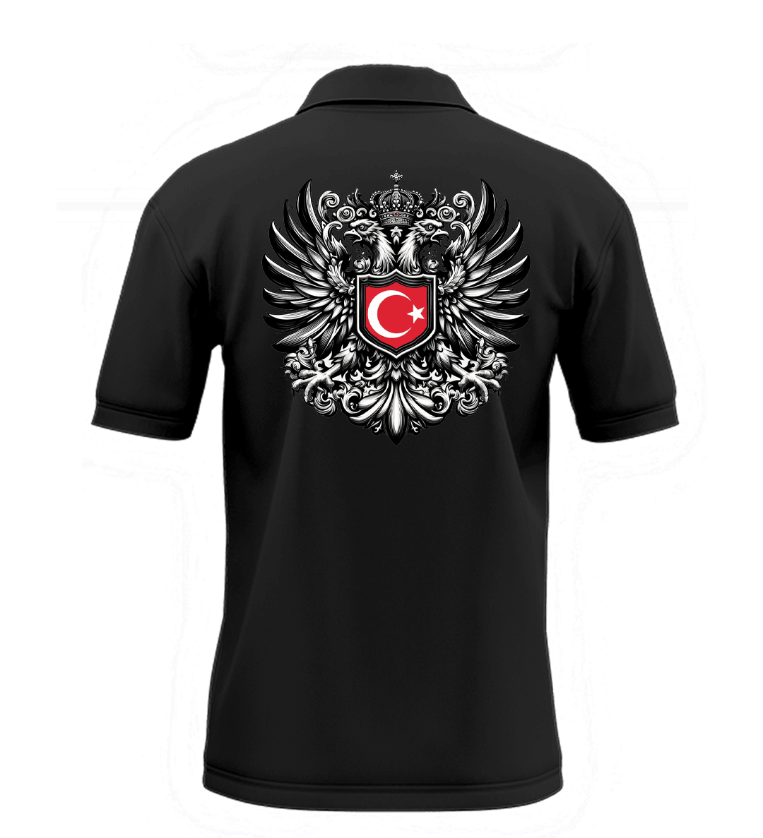 Türk Kartalı Ön Ve Arka  Baskılı (Unisex Polo Yaka)