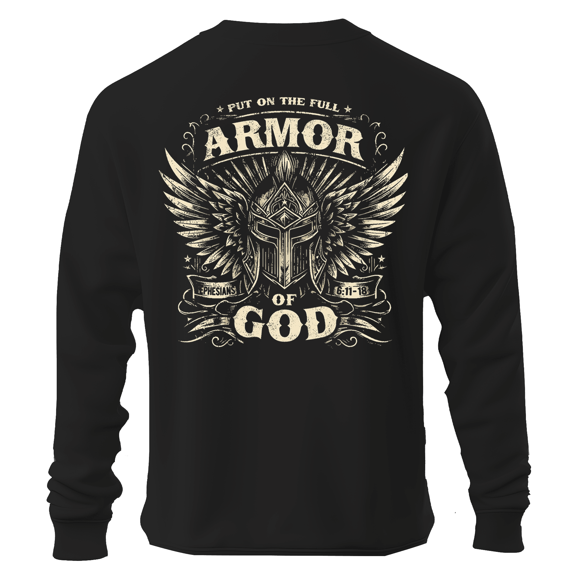 Armor Of God  Ön ve Arka Baskılı  Warrior Series  (Unisex Sweatshirt)