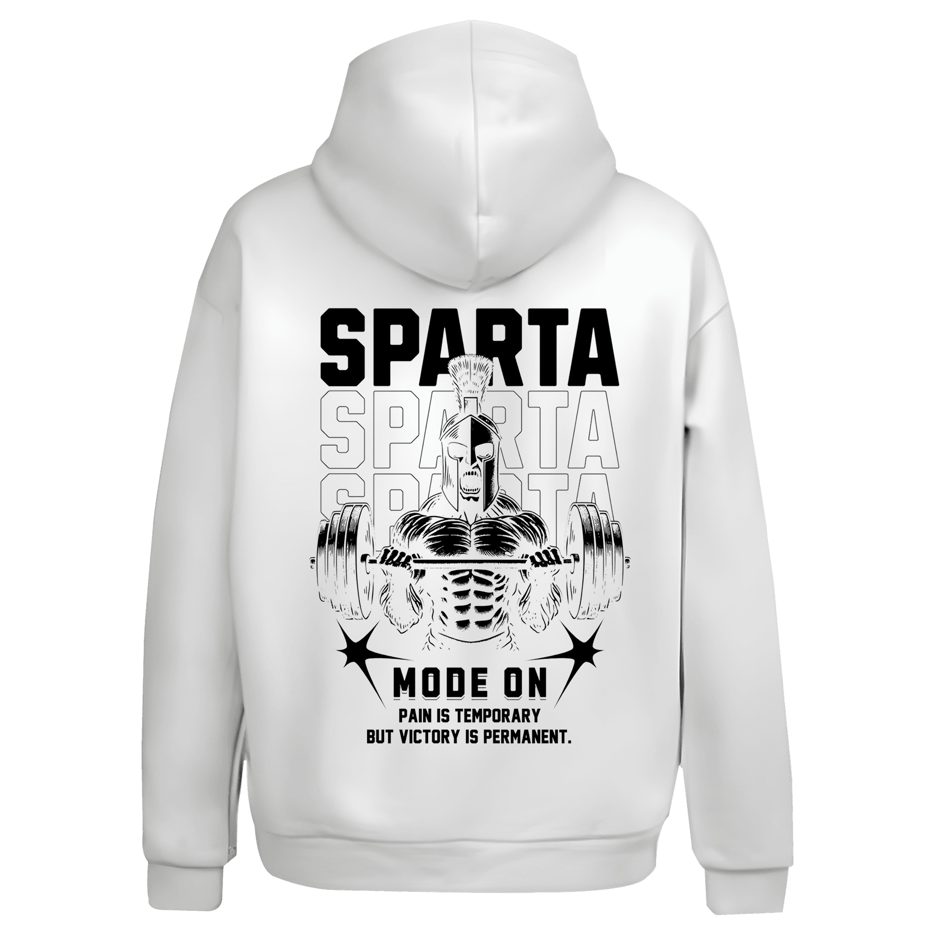 Sparta Mode ON  Ön ve Arka Baskılı(Unisex Hoodie)