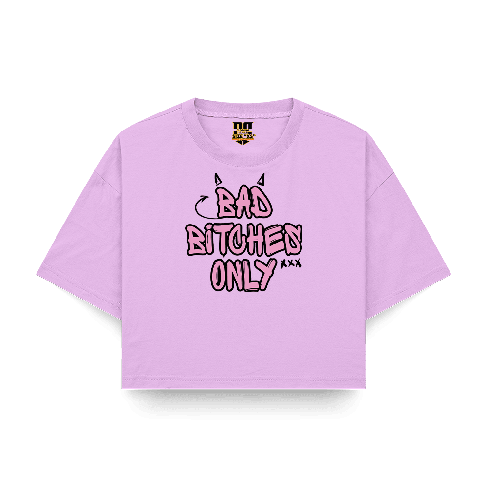 Bad Bitches Only Baskılı Crop