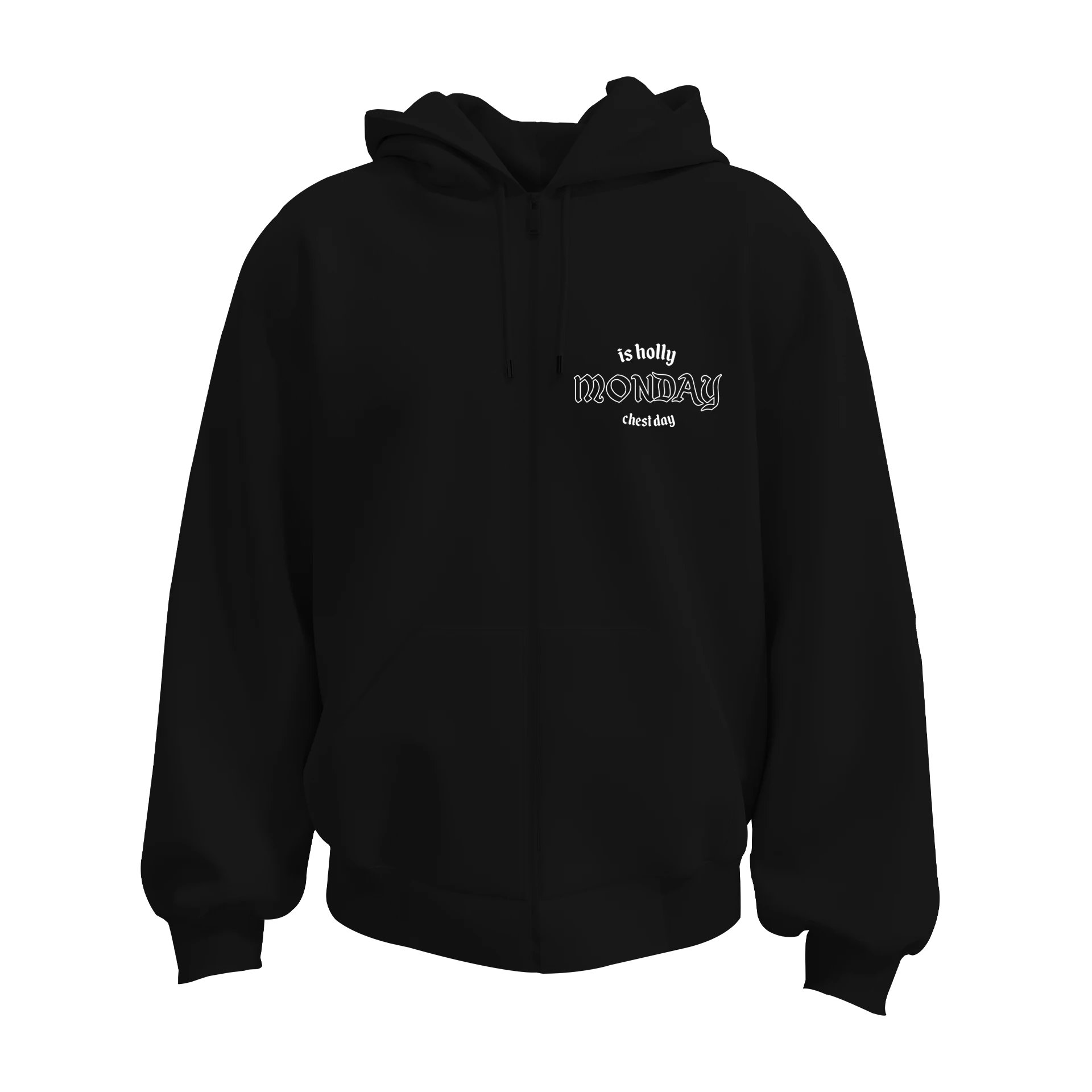 Monday is holly chest Day Ön ve Arka  Baskılı (Unisex Fermuarlı)