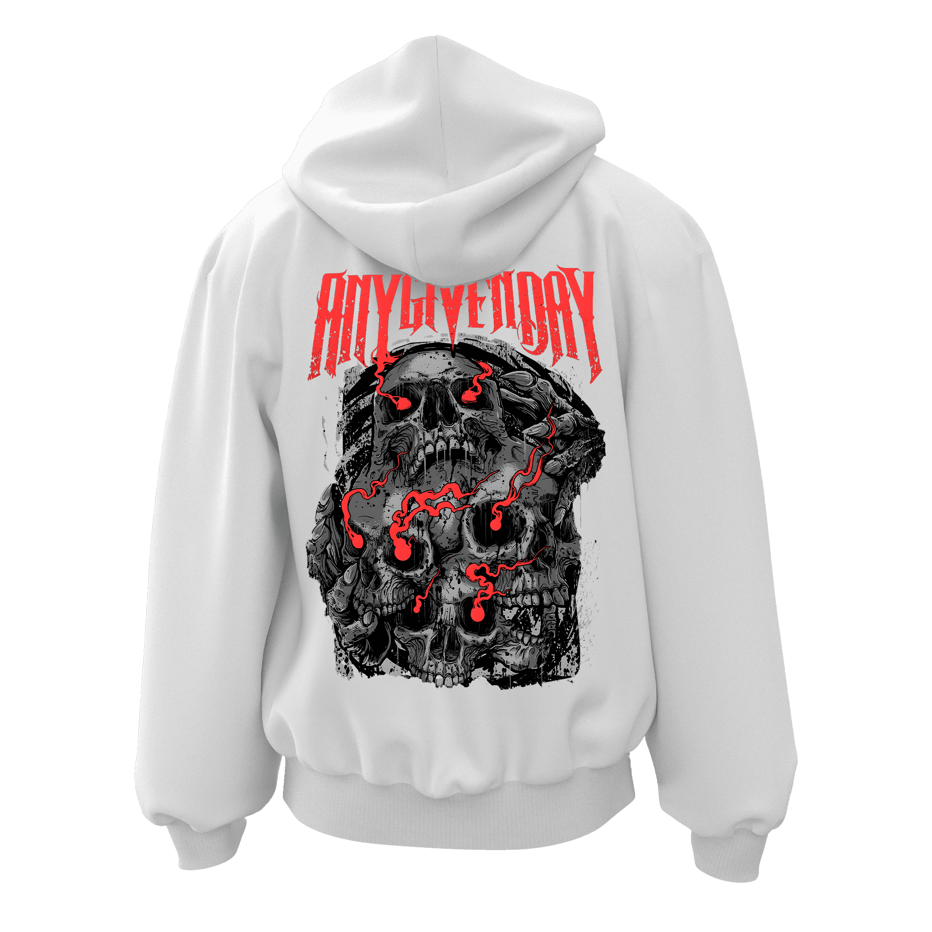 Anygivenday  Ön Ve Arka  Baskılı  Gothic Series (Unisex Fermuarlı Hoodie )
