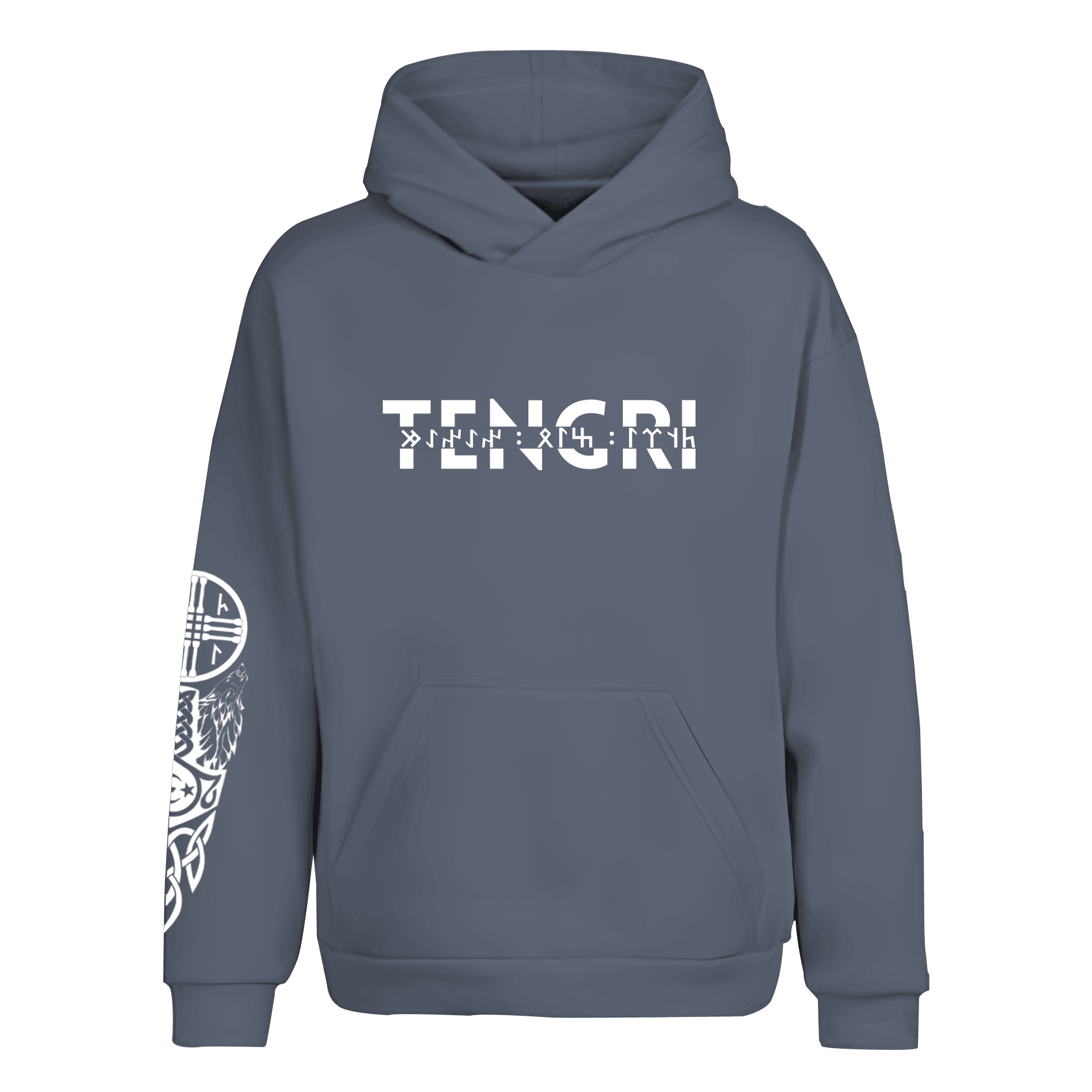 Tengri Ön ve KOL  Baskılı (Unisex Hoodie)