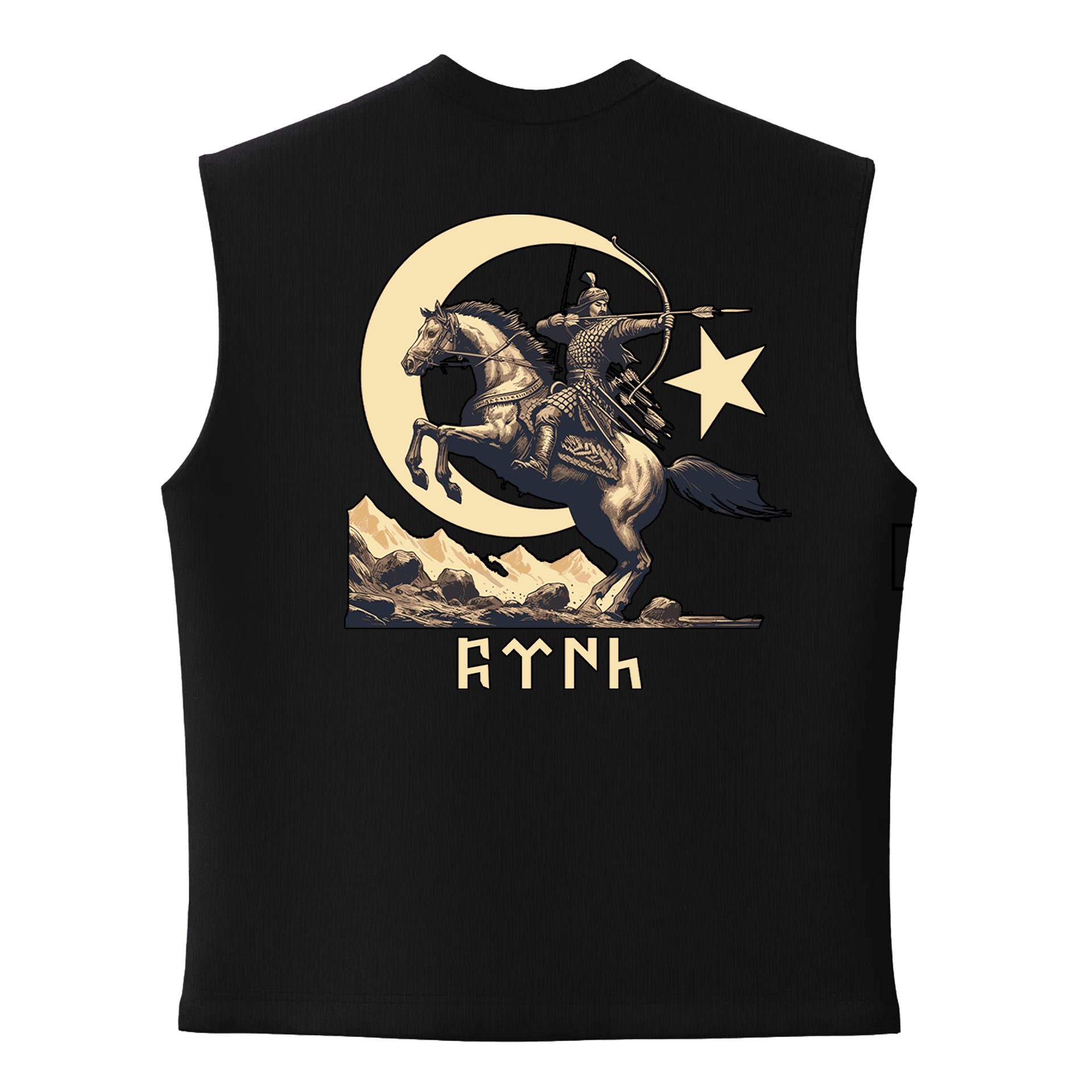 Türk   Ön  ve Arka Baskılı (Unisex Sleeveless Atlet )