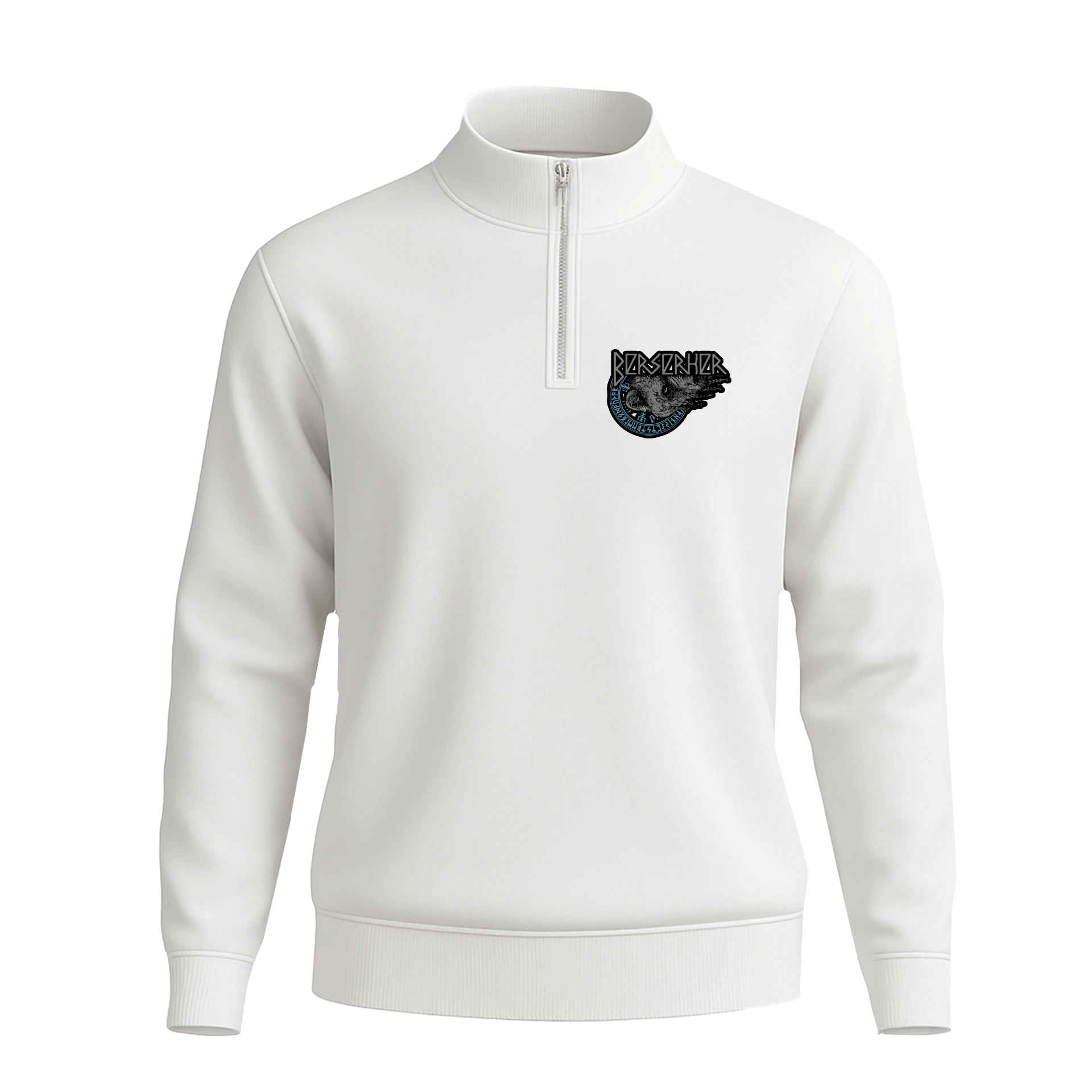 Berserker Bear Ön Ve Arka Baskılı Nordic Series    (Unisex Yarım Fermuarlı Sweat)