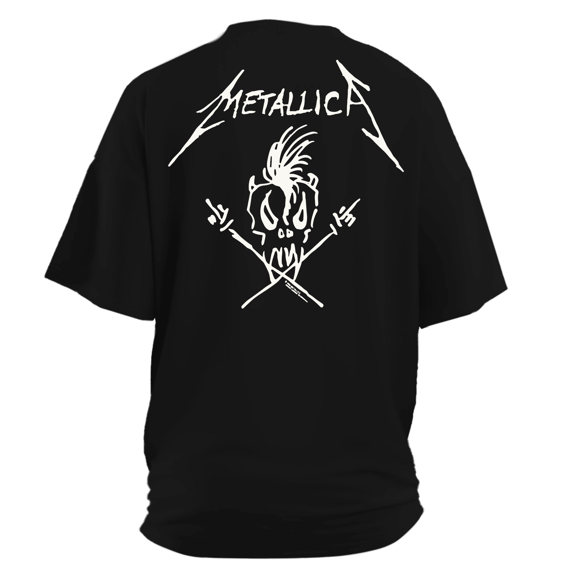 Metallica Sketch Ön  Ve Arka Baskılı (Unisex Tişört )
