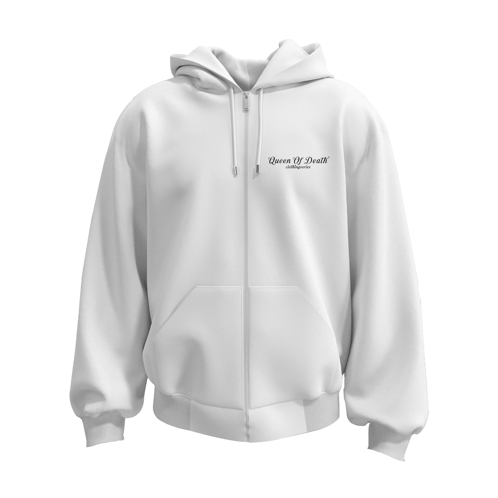 Queen Of Death Ön Ve ArkaBaskılı (Unisex Fermuarlı Hoodie )