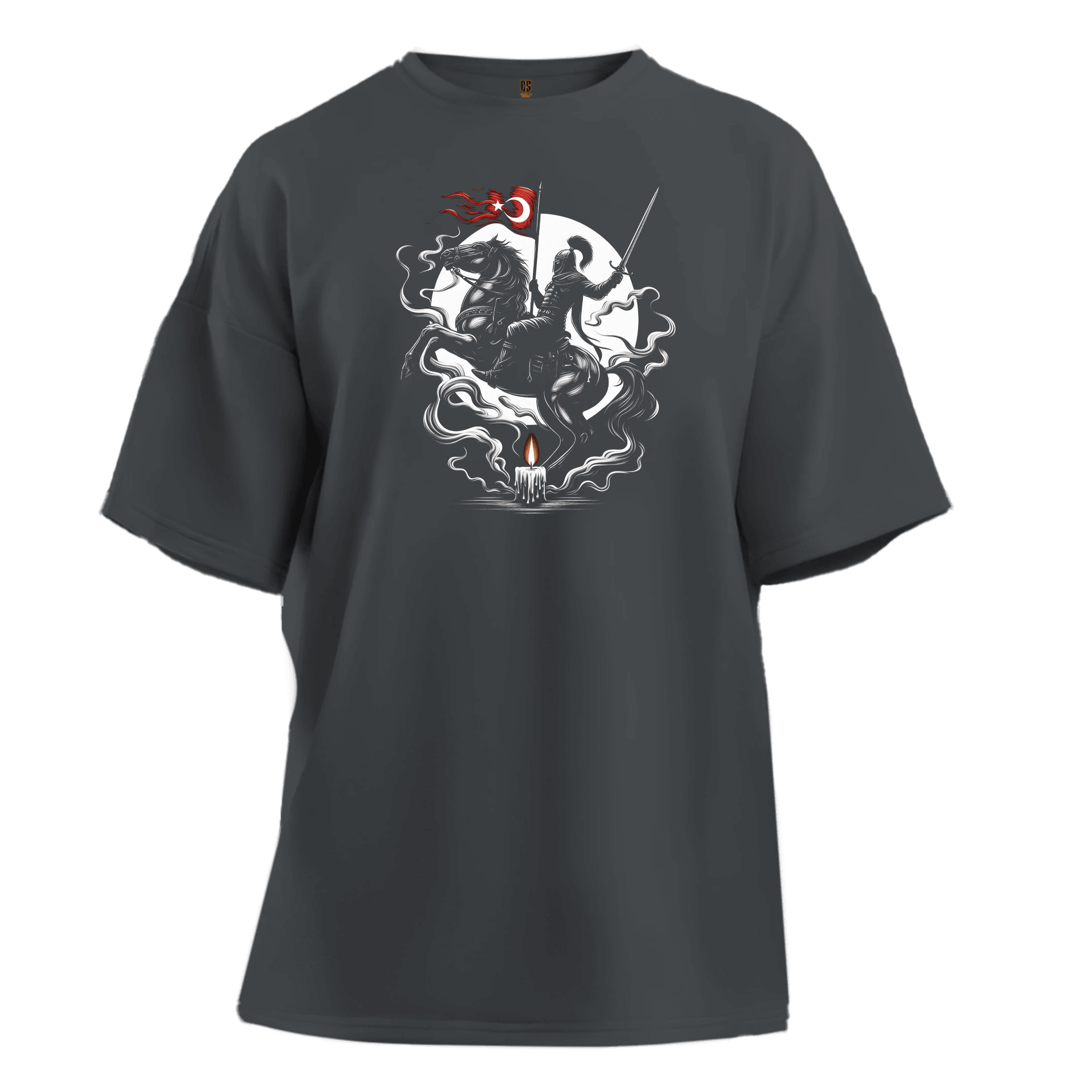Türk Sancağı III Ön  Baskılı   (Unisex Tişört)