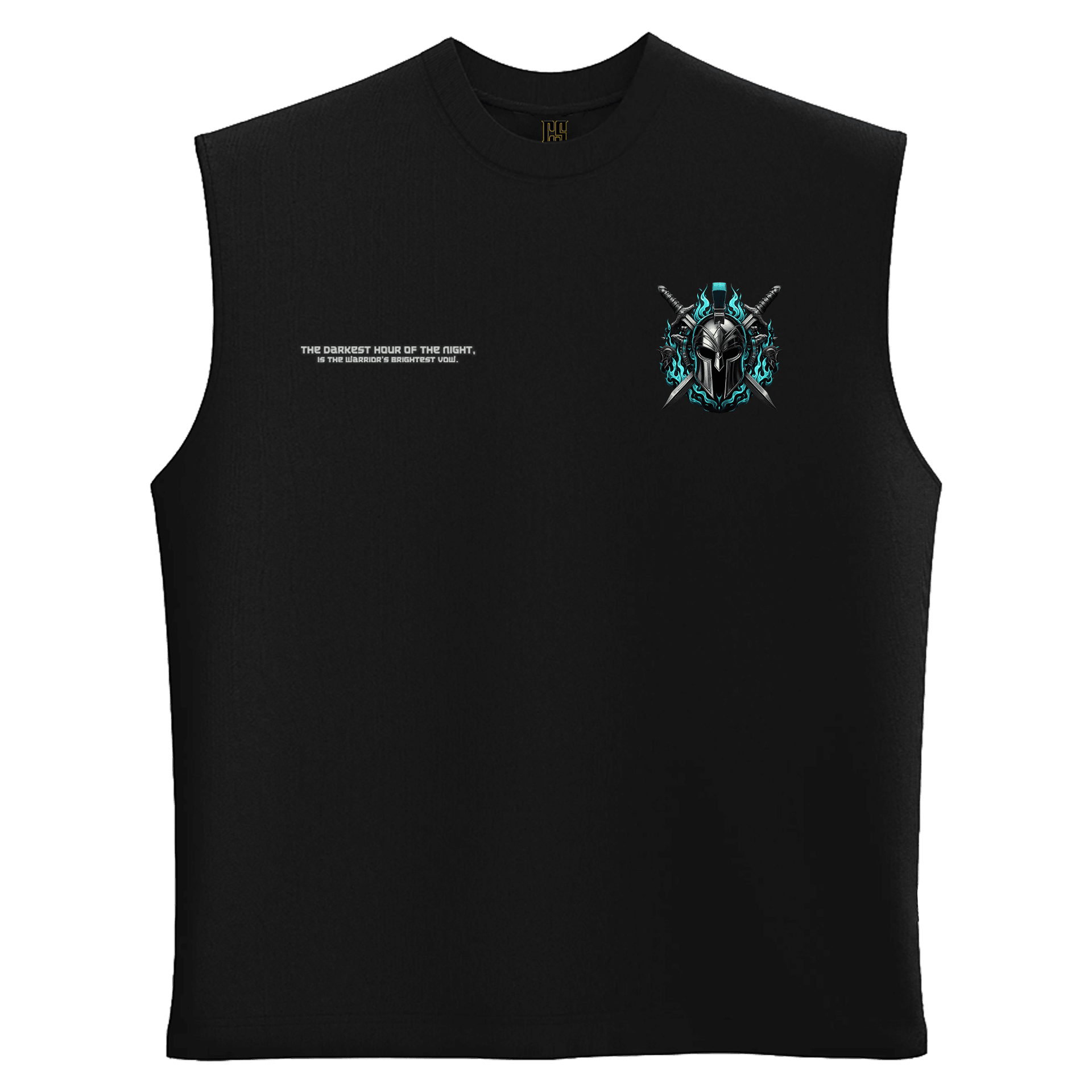  The darkest hour of the night, is the warrior's brightest vow Önve Arka Baskılı    (Unisex Sleeveless Atlet )