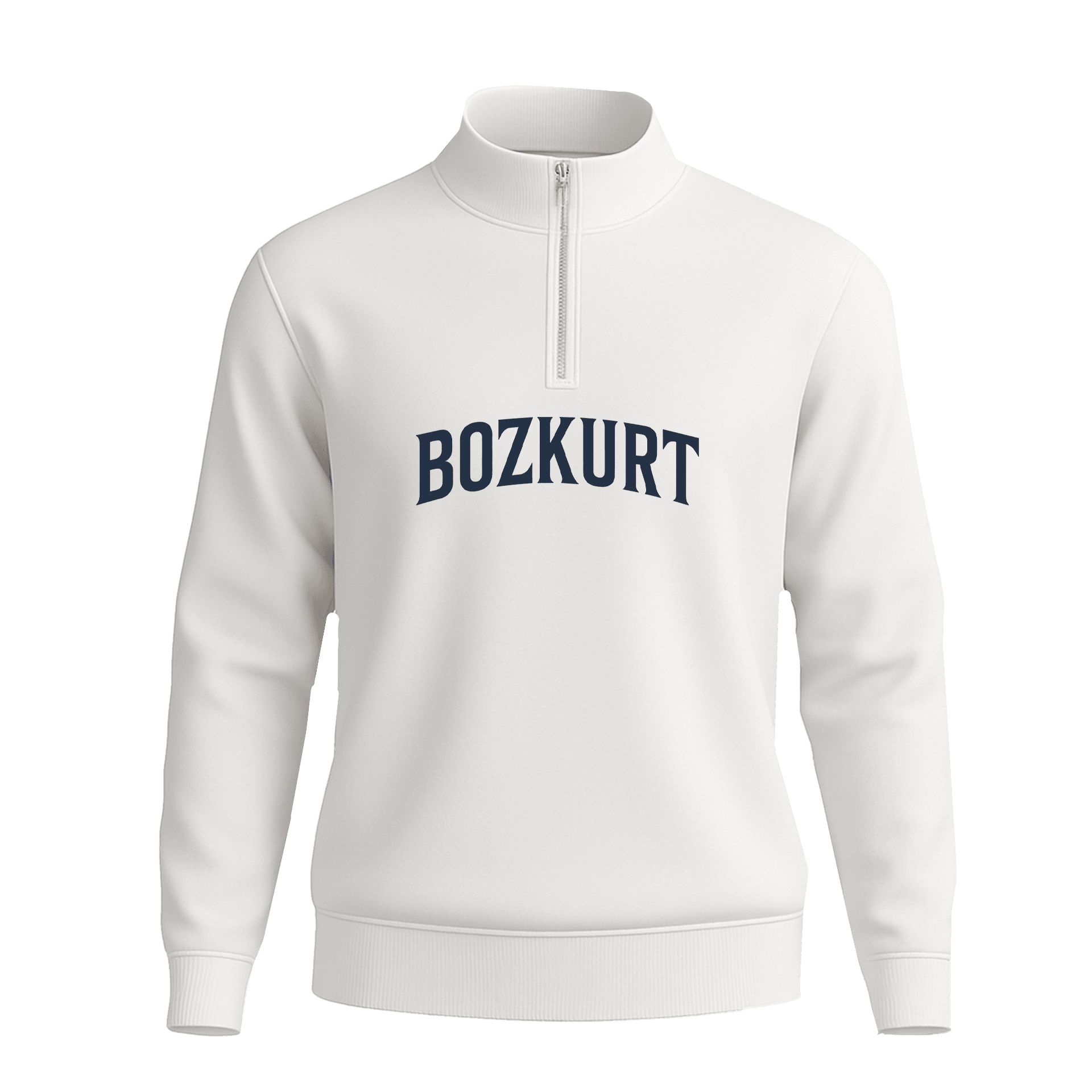 Bozkurt  Ön Ve Arka  Baskılı (Unisex Yarım Fermuarlı Sweat)