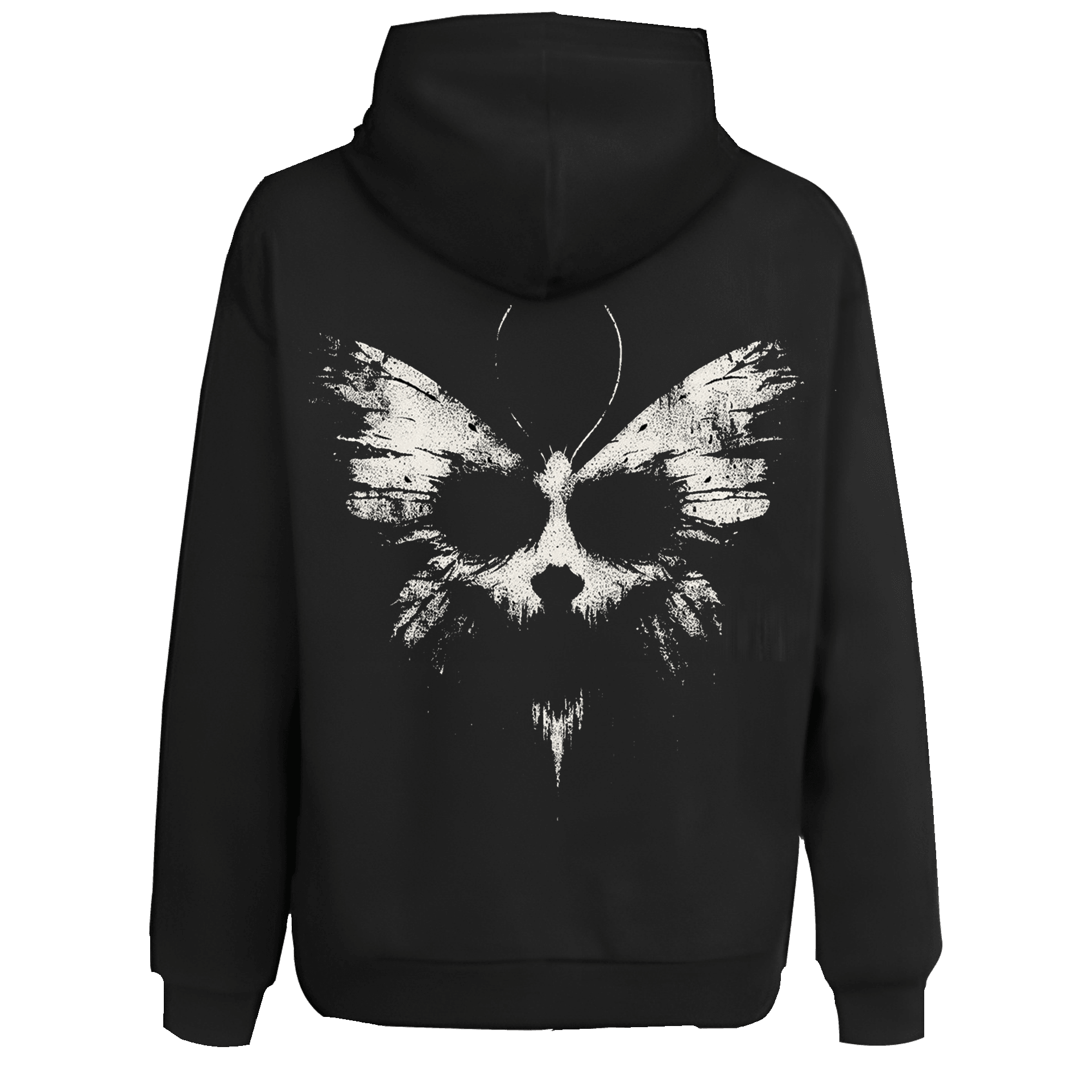Gothic Butterfly Hoodie  Ön Ve Arka   Baskılı (Unisex Hoodie)