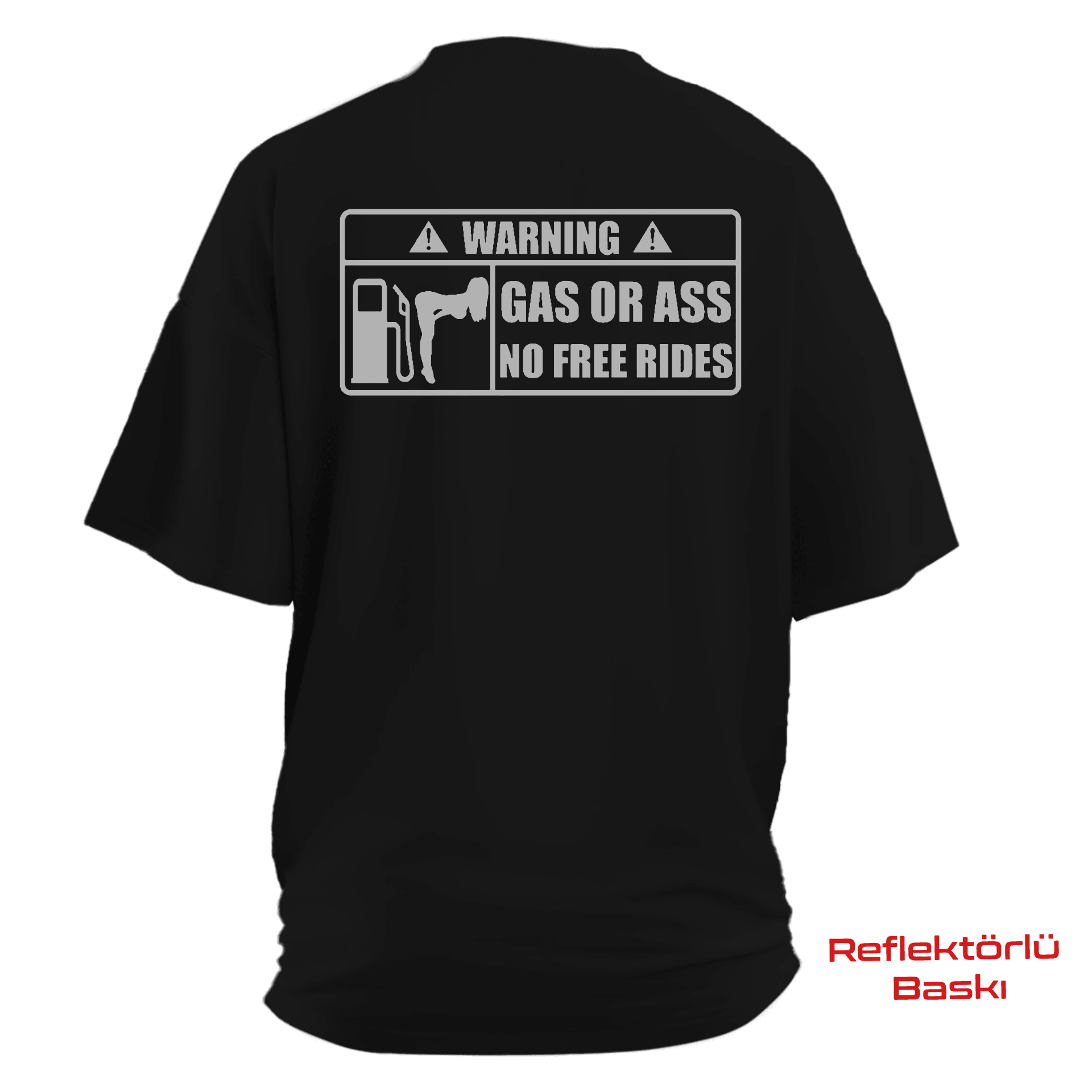 Warning   Ön Baskılı ve Arka REFLEKTÖR BASKILI Moto  Series(Unisex Tişört )