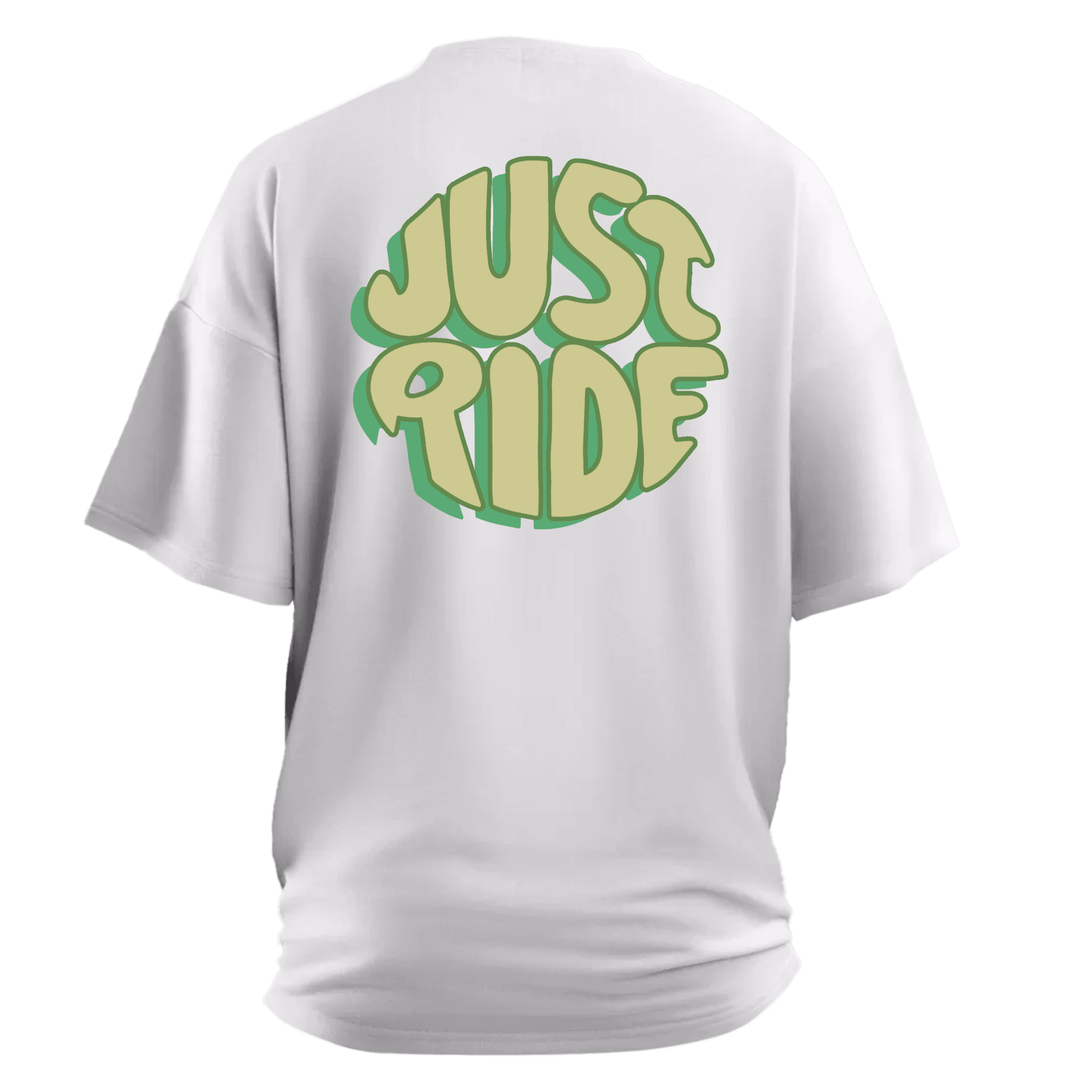 Just Ride   Ön ve Arka   Baskılı Moto  Series(Unisex Tişört )