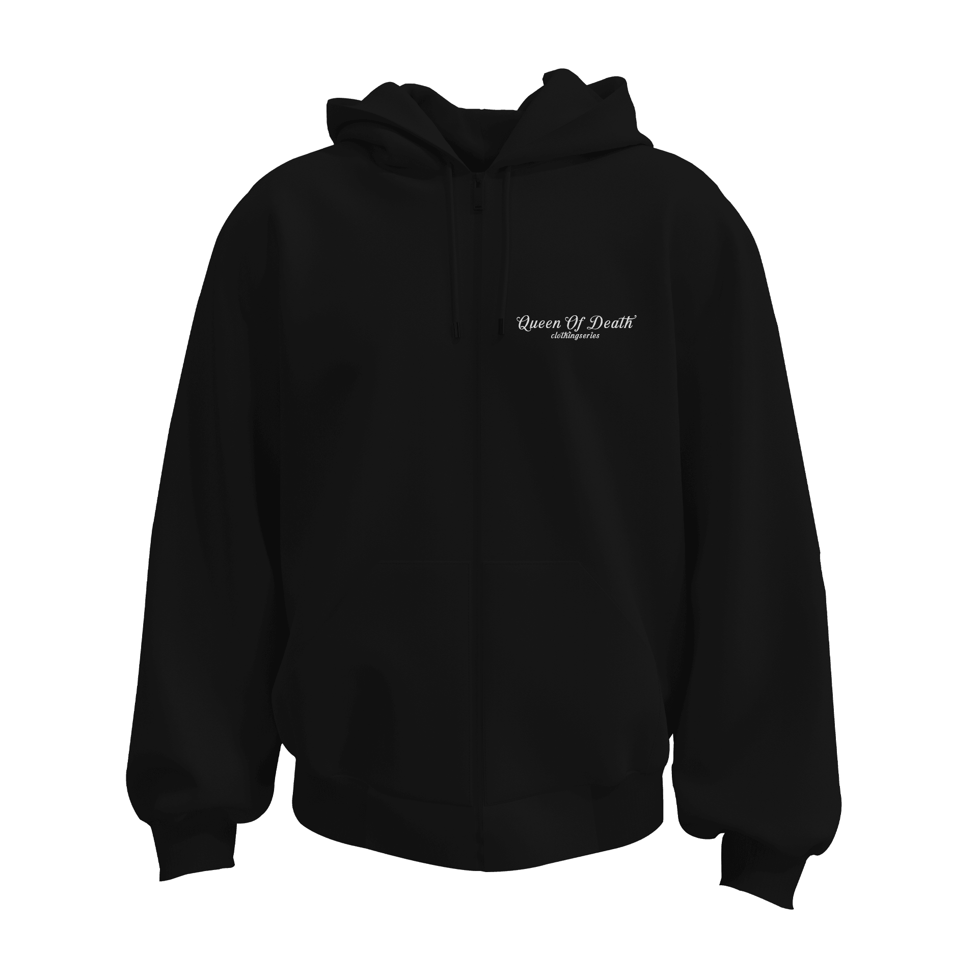 Queen Of Death Ön Ve ArkaBaskılı (Unisex Fermuarlı Hoodie )
