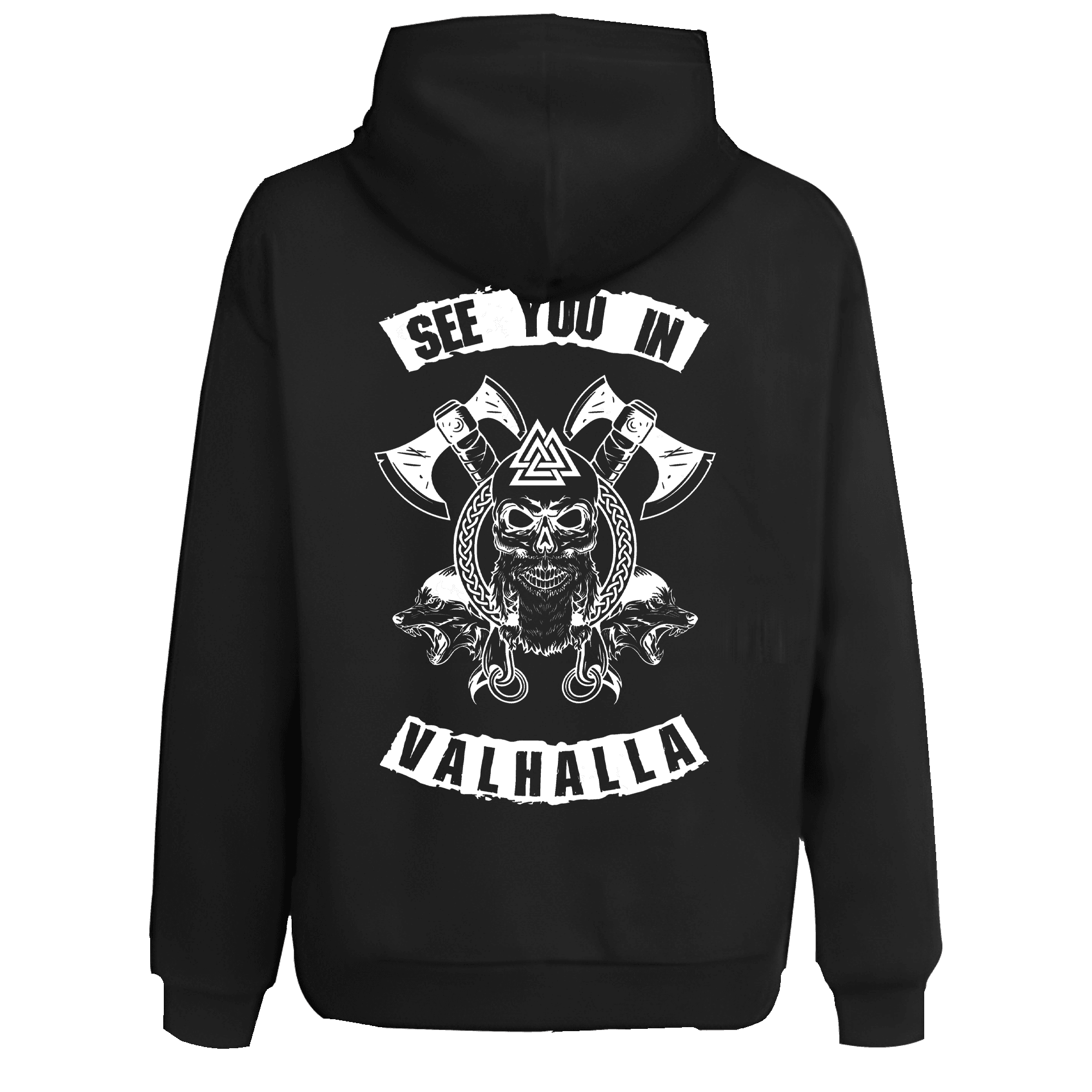 See You Valhalla  Ön Ve Arka  Baskılı (Unisex Hoodie)