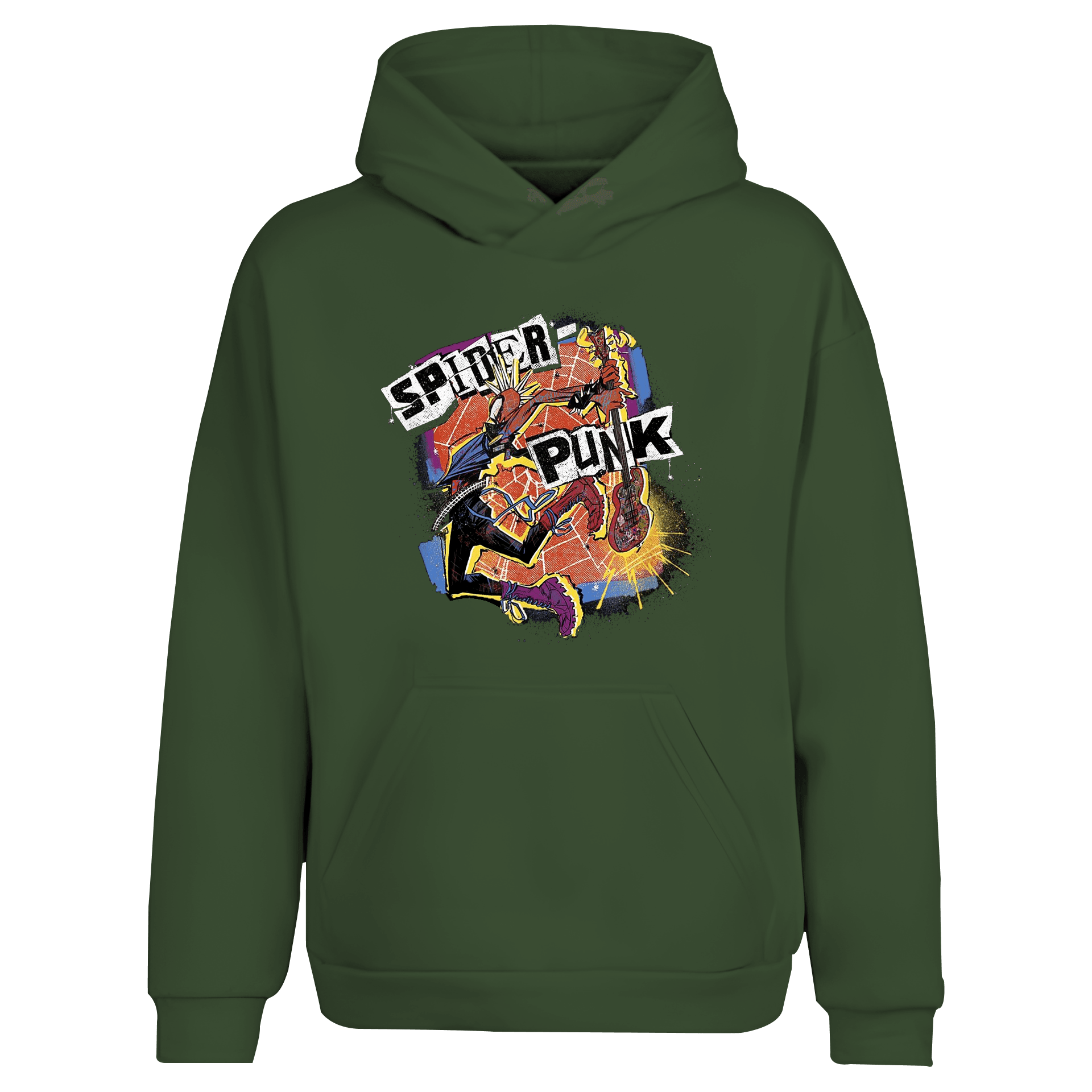 Spider Punk Ön Baskılı Hero Series (Unisex Hoodie)