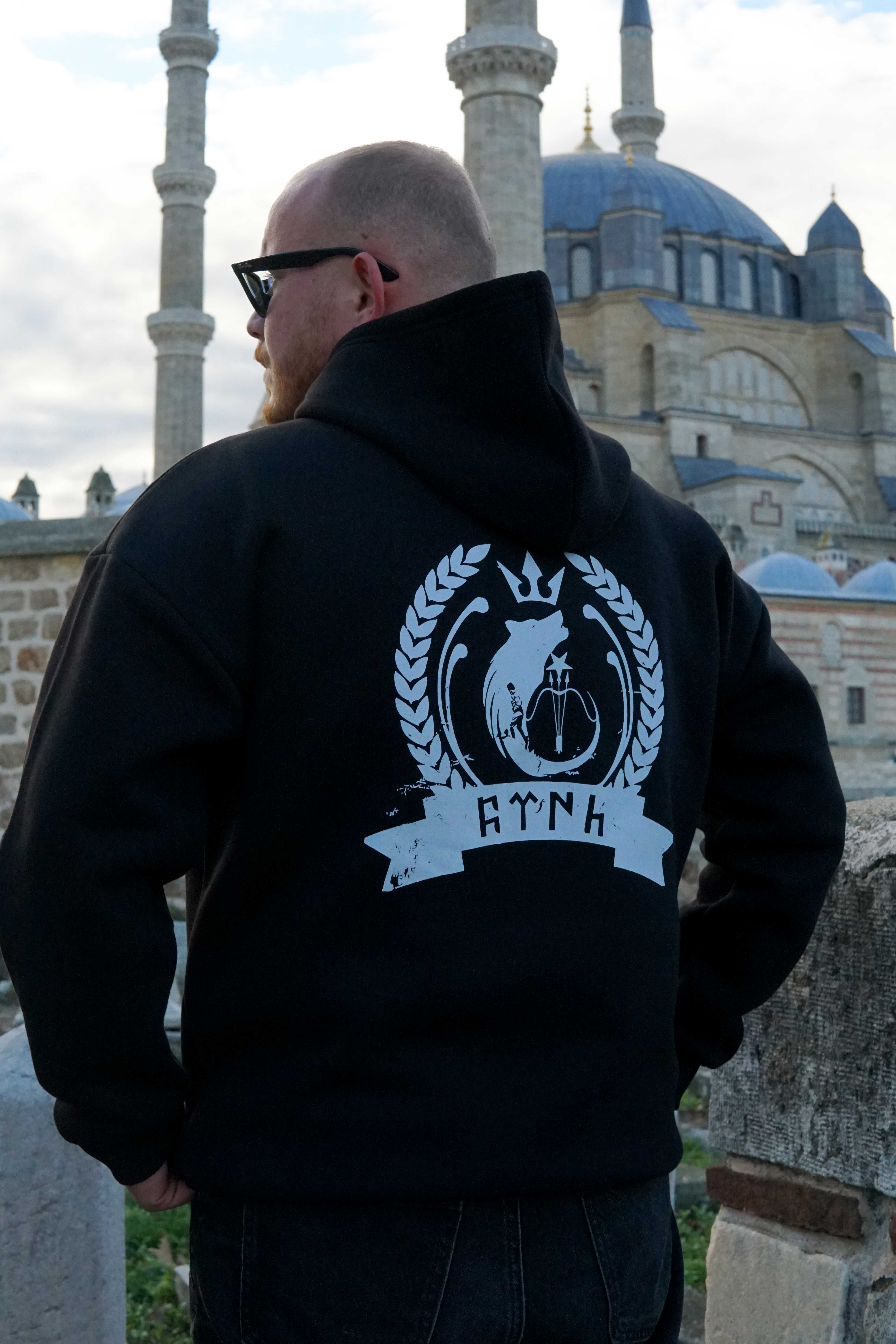 Türk Kompozisyon Ön Ve Arka Baskılı   Türk Serisi (Unisex Kapüşonlu)