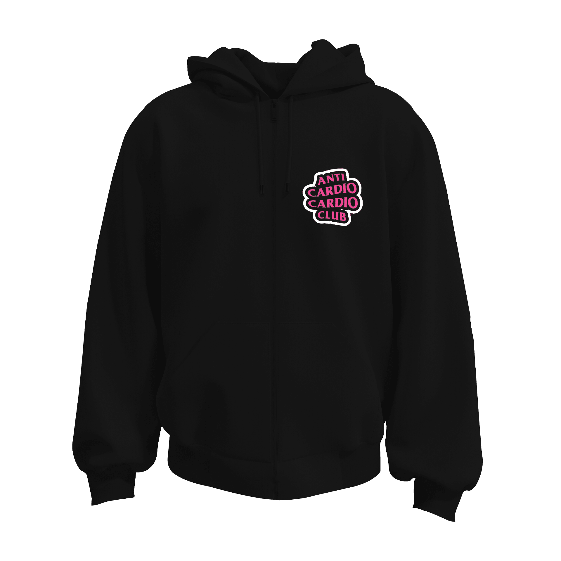 Anti Cardio Club Ön Ve Arka  Baskılı  Gothic Series (Unisex Fermuarlı Hoodie )
