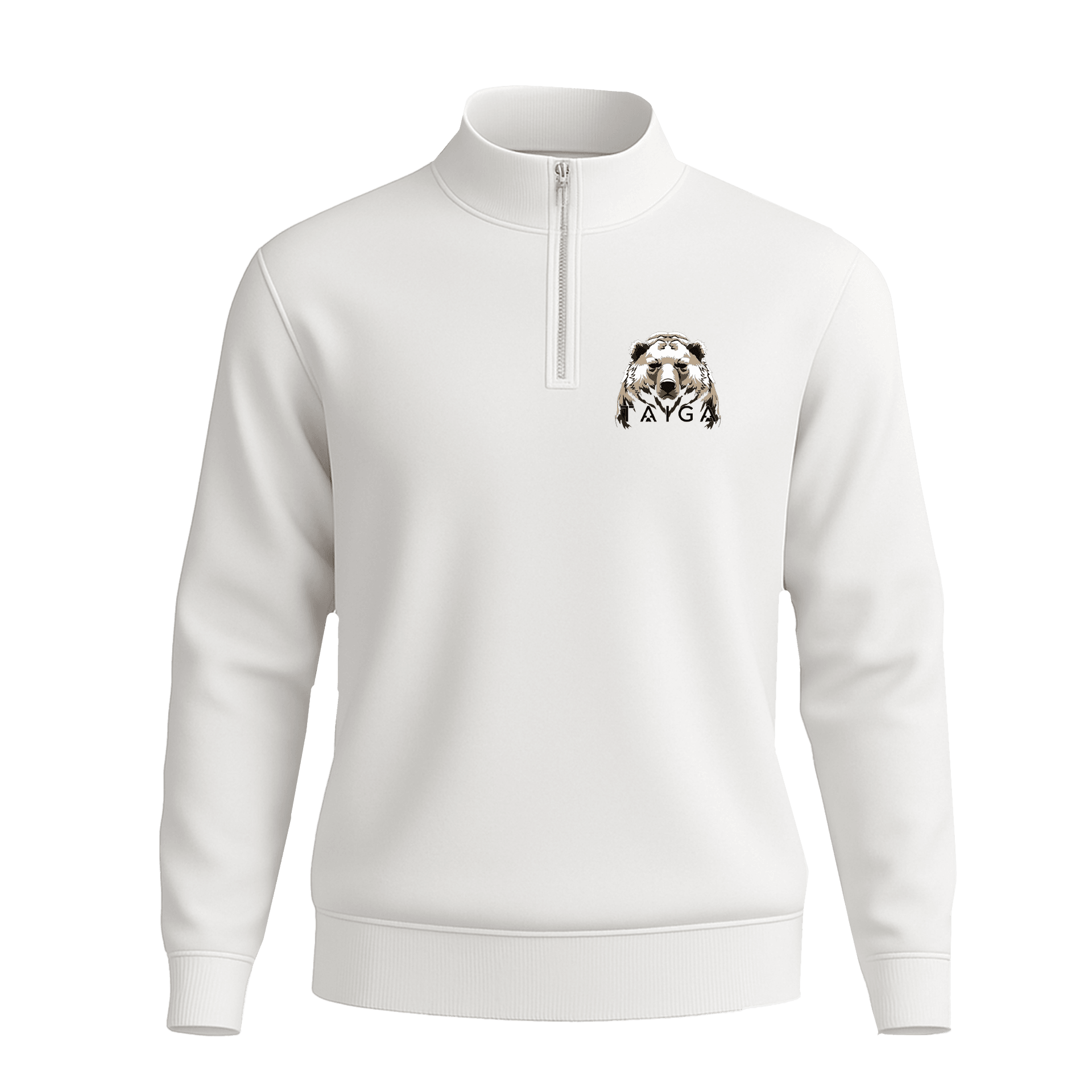 Taiga  Ön Ve Arka  Baskılı (Unisex Yarım Fermuarlı Sweat)