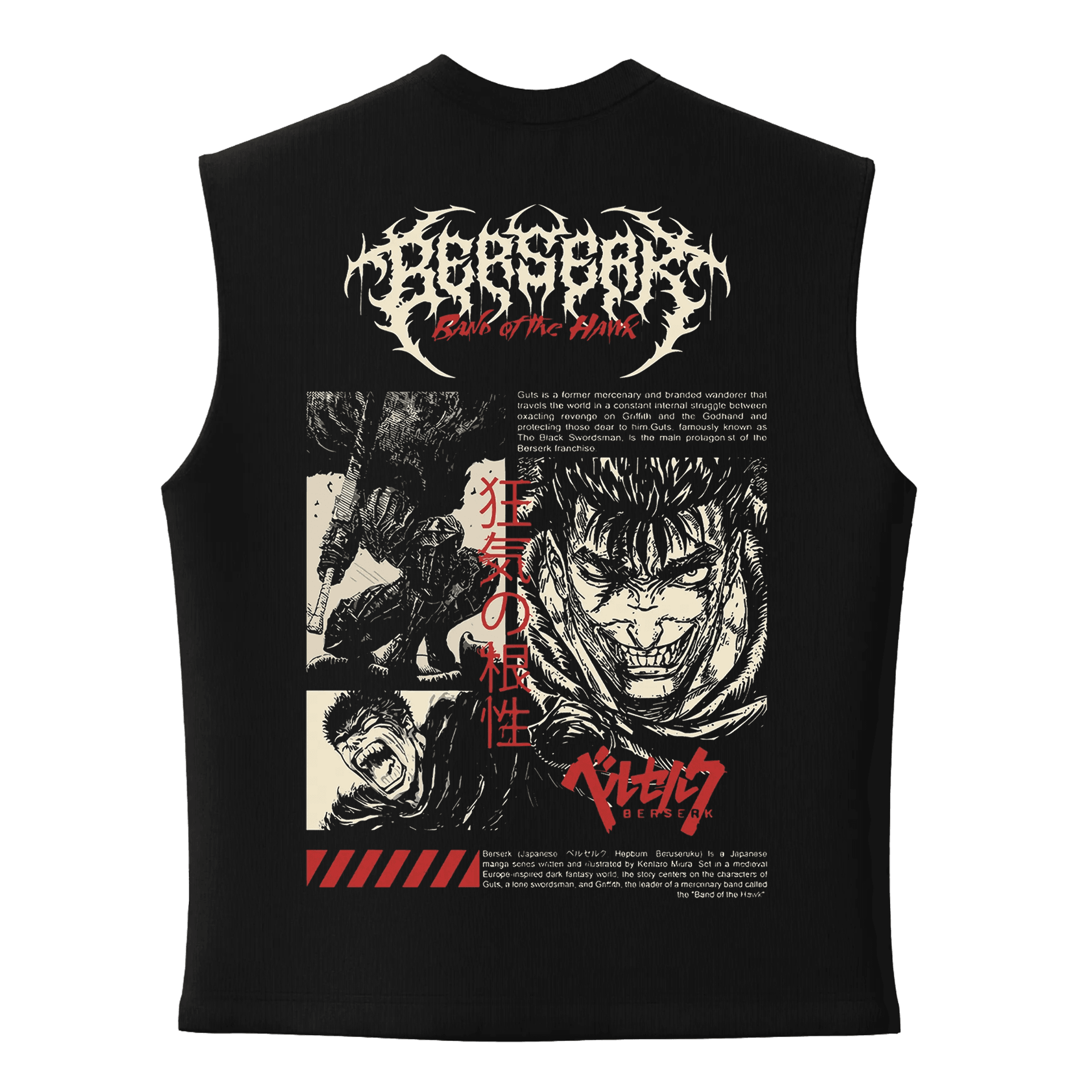 Berserk III Ön Ve Arka Baskılı Anime Series (Unisex Sleeveless Atlet )