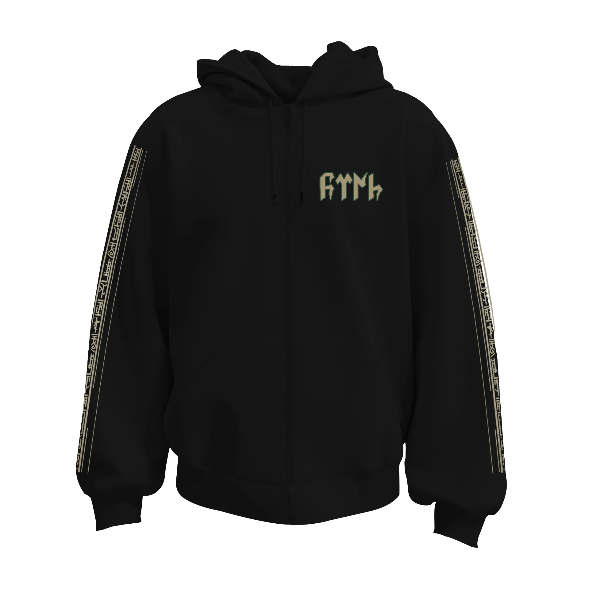 Değiliz Herkes Gibi Sıradan Hamdolsun Türk Yaratmış Yaradan Ön,Kol Ve Arka Baskılı Türk Serisi (Unisex Fermuarlı Hoodie )