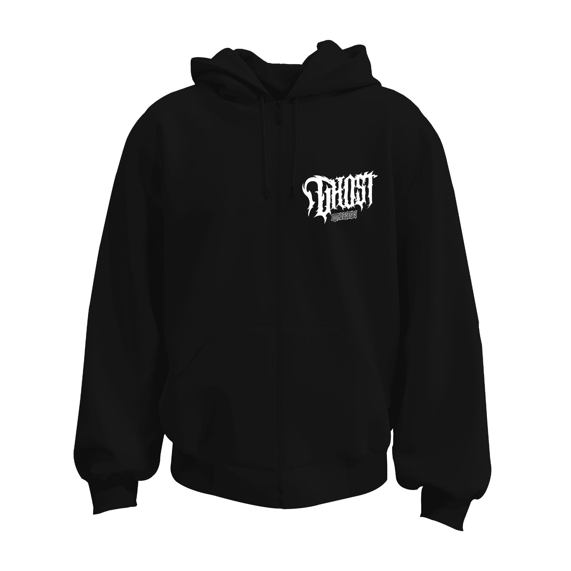 Ghost Ön ve Arka Baskılı Series   (Unisex Fermuarlı Hoodie )