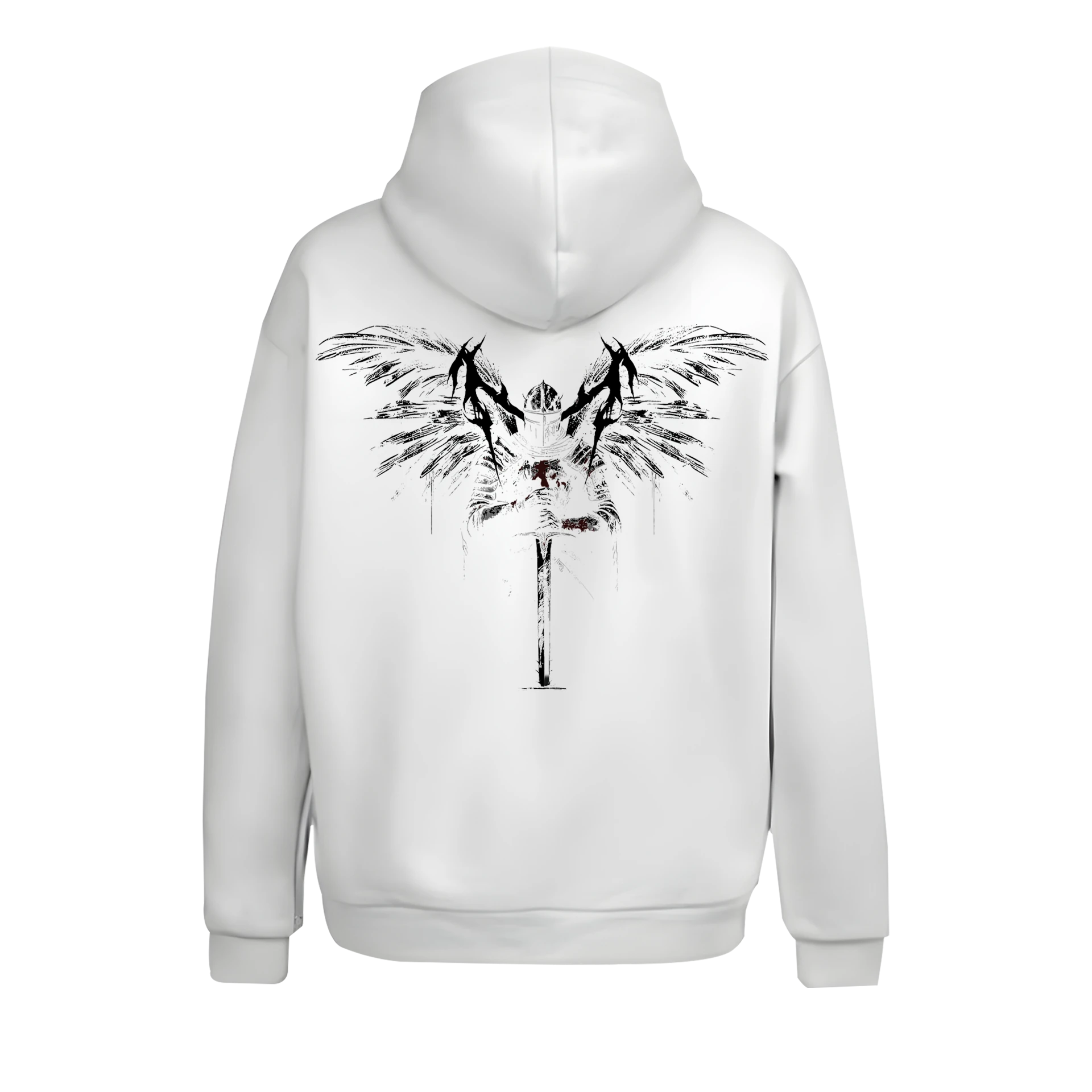 Winged Knight    Ön Ve Arka Baskılı (Unisex Hoodie )