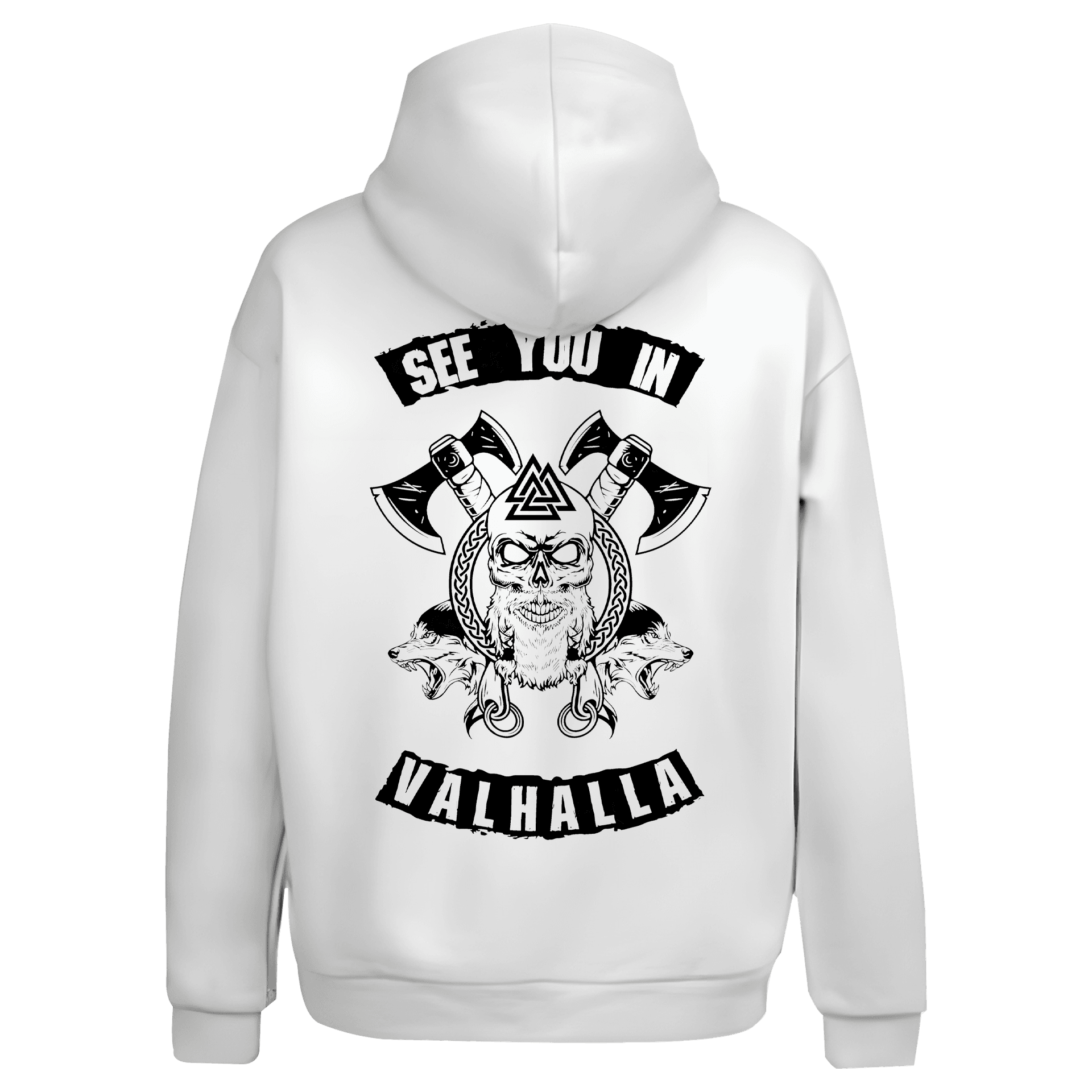 See You Valhalla  Ön Ve Arka  Baskılı (Unisex Hoodie)