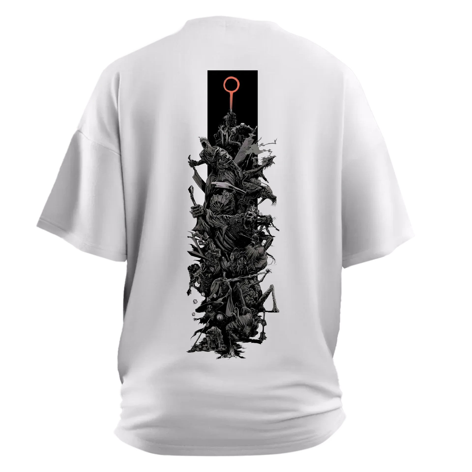 Darkness     Ön  Ve Arka Baskılı  (Beyaz M  BEDEN Oversize    TEK Beden Outlet Ürün)